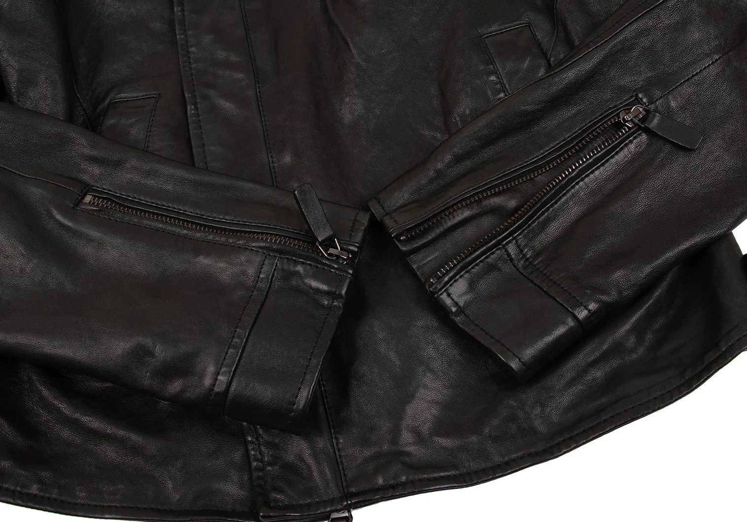 Emporio Armani Sheep Leather Rider Jacket in Black, Size 48 Size US M / EU 48-50 / 2 - 5 Thumbnail