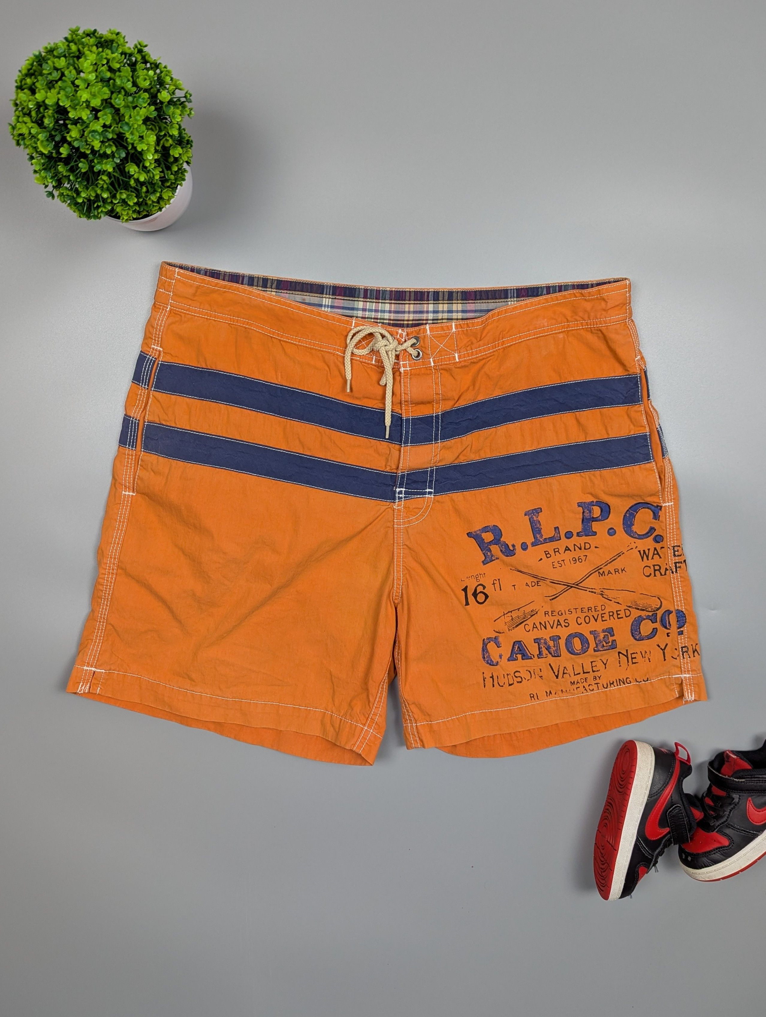 Polo Ralph Lauren × Vintage Swim Shorts Men Large Club Trunks 6" Canoe Co New York Size US 35 - 1 Thumbnail