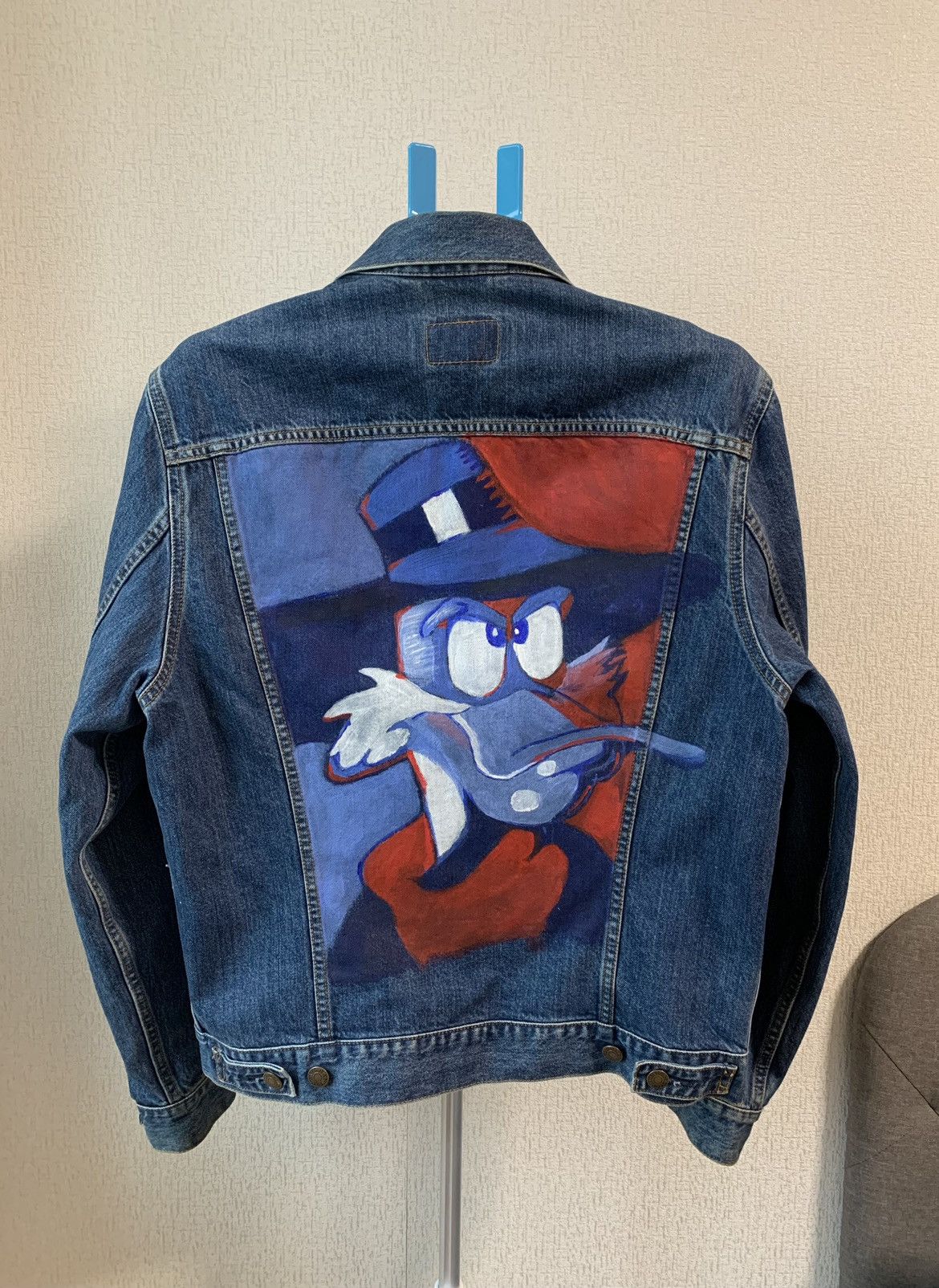 Levi's Levi’s Hand Painting Darkwing Duck Denim Jacket Size US M / EU 48-50 / 2 - 1 Thumbnail