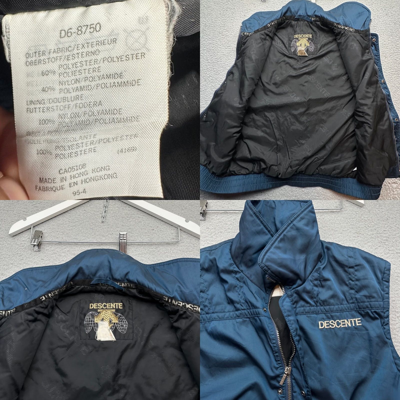 Vintage VINTAGE Descente Vest Full Zip Ski Pockets Navy Blue XL Mens 90s Hong Kong Size US XL / EU 56 / 4 - 8 Thumbnail