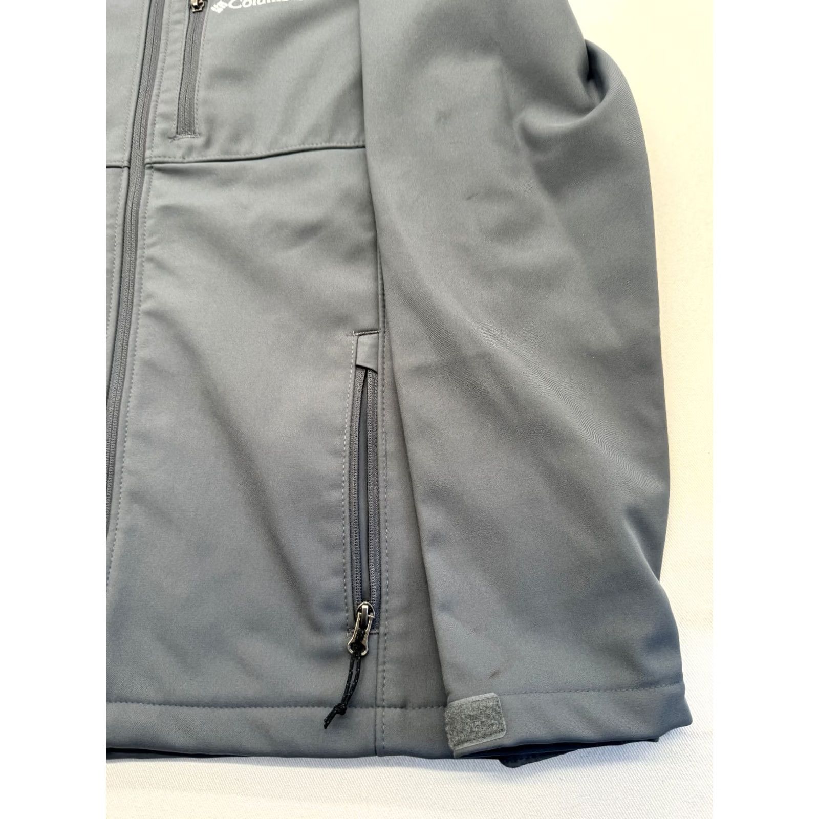 Vintage Columbia Womens Small Gray Zipper Up Jacket Pockets High Neck Solid Softshell Jacket Slim? Size S / US 4 / IT 40 - 3 Thumbnail