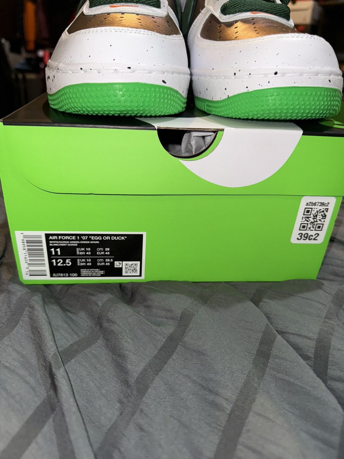 Nike Air force 1 ‘07 “Duck Or Egg” Size US 11 / EU 44 - 2 Thumbnail