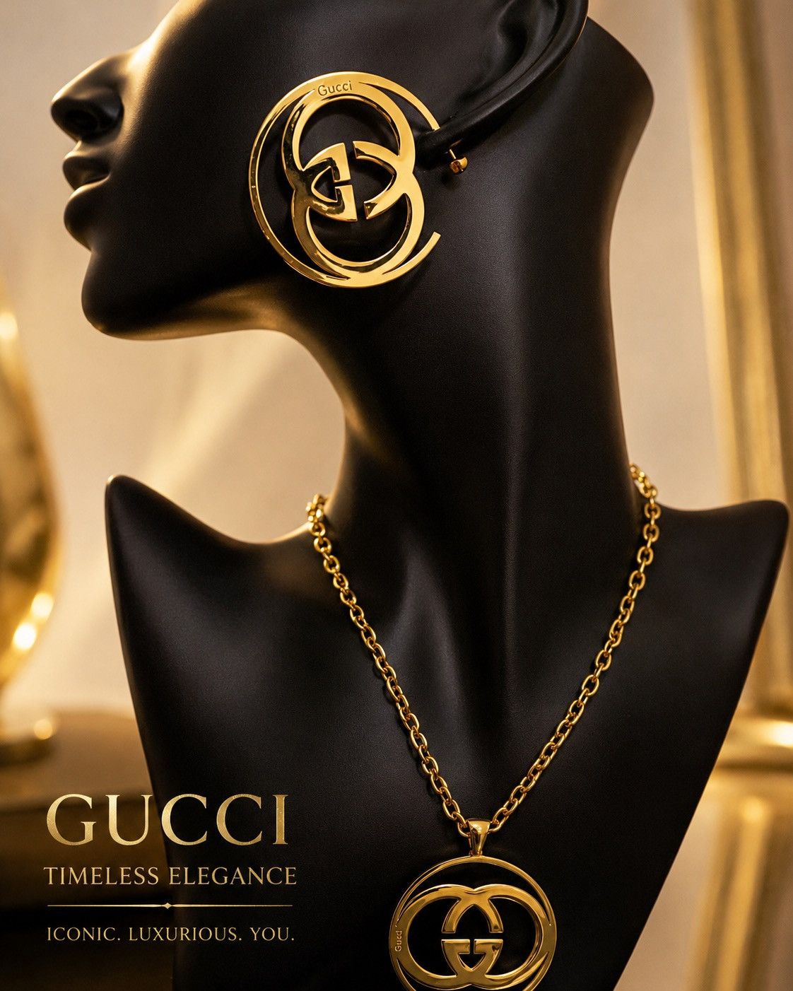 Other Luxury Gold Designer Necklace & Earrings Set Jewelry Size ONE SIZE - 1 Preview