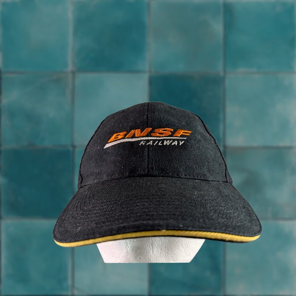 Vintage BNSF Railway Baseball Cap Black Cotton Adjustable Hat Style 4210 Train Railroad Unisex Adults One Size Twill Solid Size ONE SIZE - 1 Thumbnail