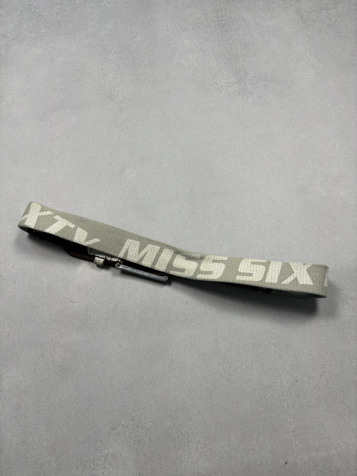 Miss Sixty Miss Sixty Italy Distressed Crackle Leather Canvas Belt Y2K Size ONE SIZE - 3 Thumbnail