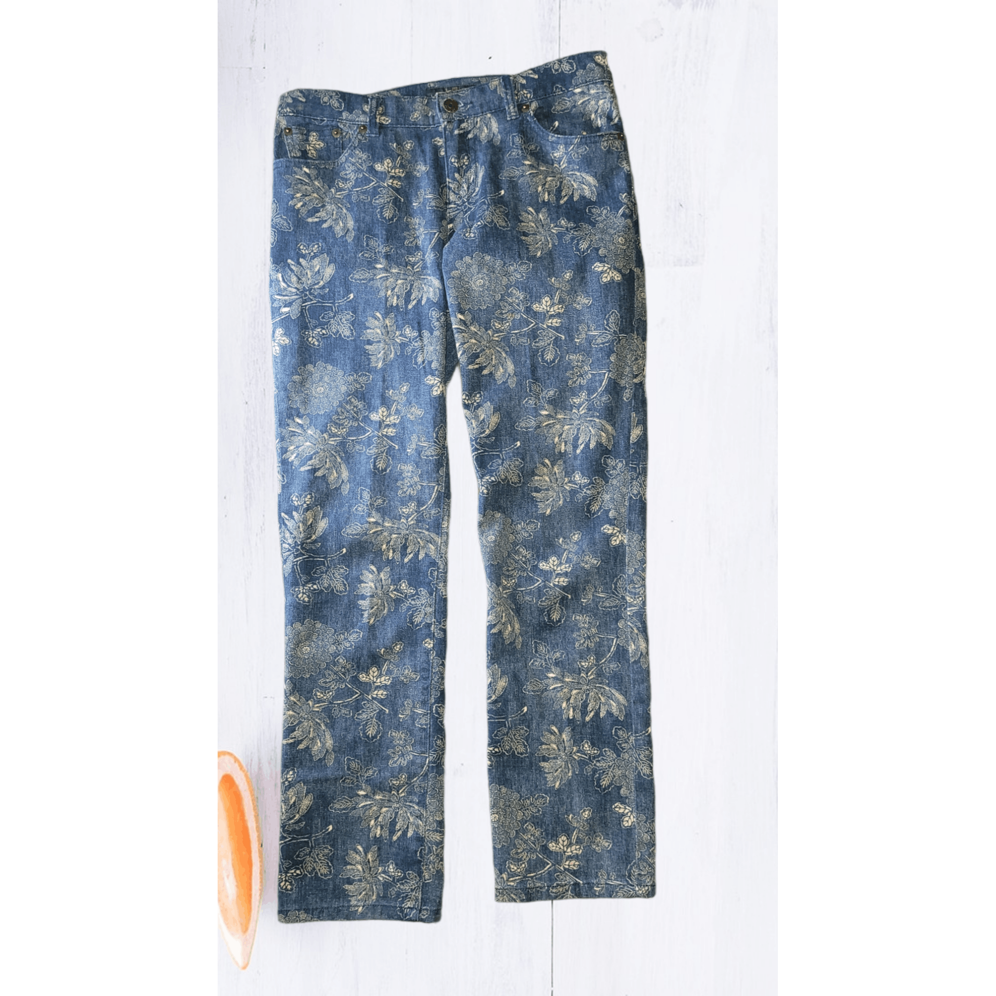 Lauren Ralph Lauren Lauren Ralph Lauren Jeans Women Sz 4 Floral Skinny Leg Boho Size 27" / US 4 / IT 40 - 2 Thumbnail