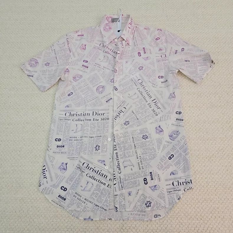 Dior Dior Size38 Co-branded poster full-printed shirt Size US XXS / EU 40 - 1 Thumbnail
