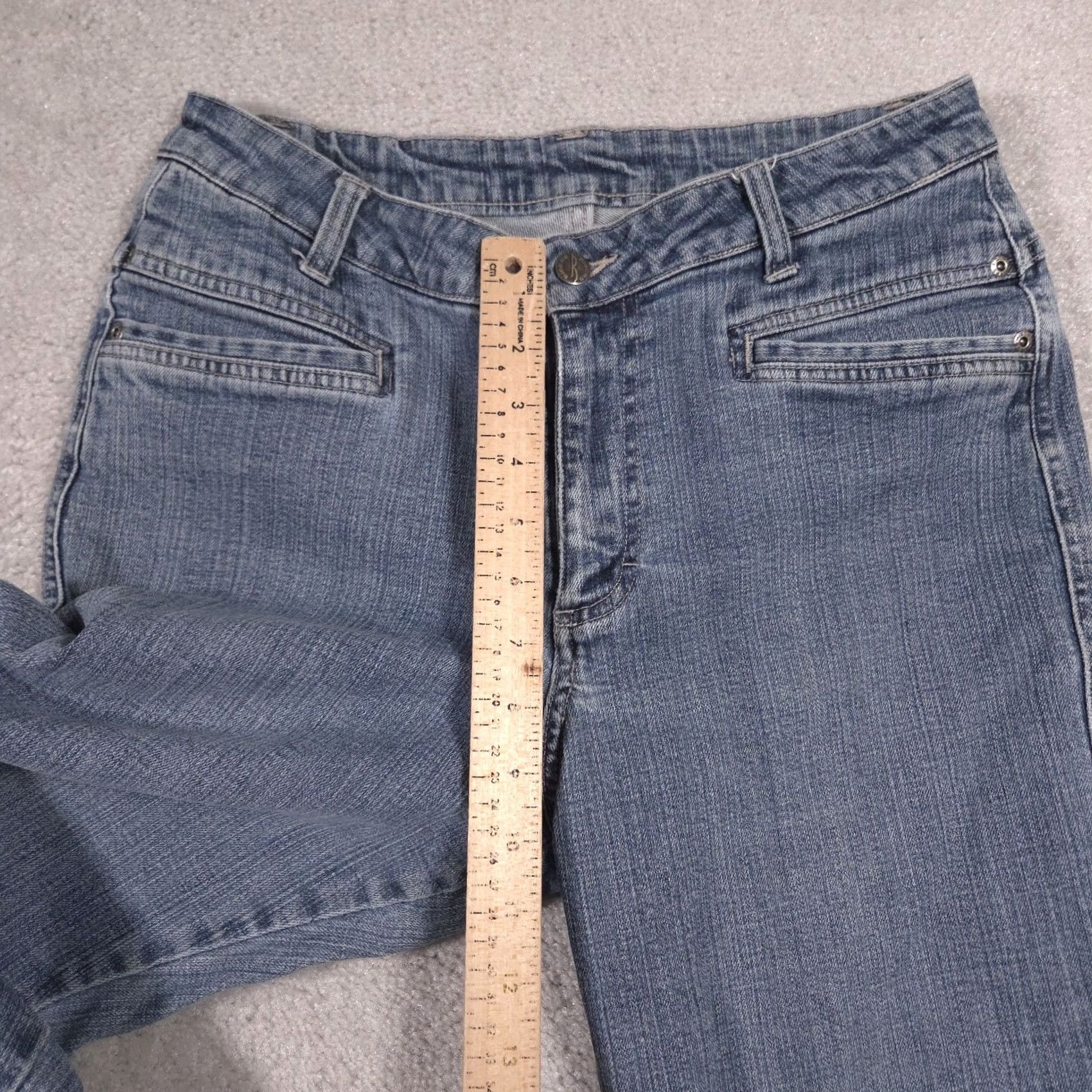 Vintage Riders By Lee Jeans Womens 12 Blue Capri Relaxed Stretch Size 34" / US 12 / IT 48 - 7 Thumbnail