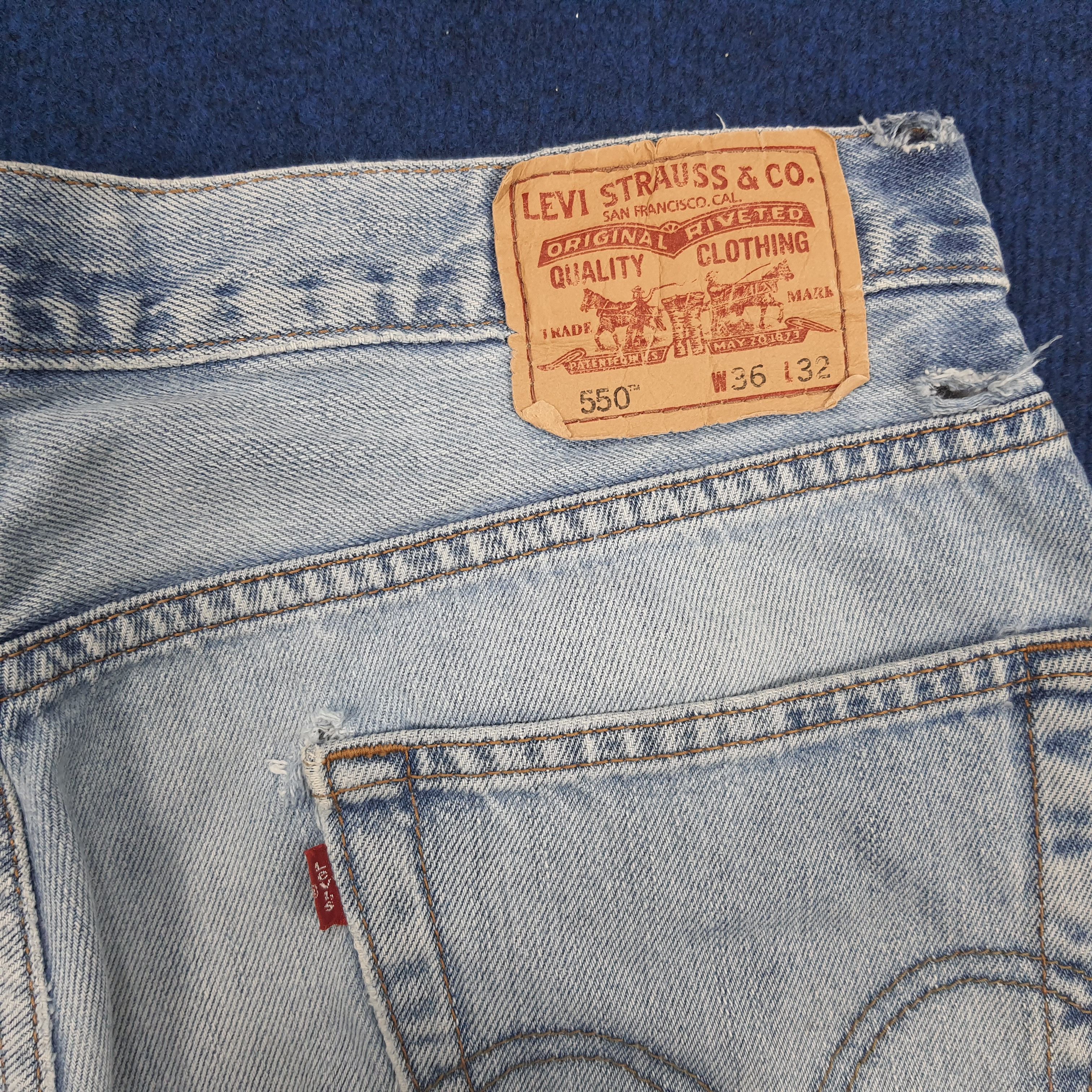 Levi's × Vintage Vintage Levi's 550 Relaxed Fit Distressed Jeans Size US 35 - 7 Thumbnail