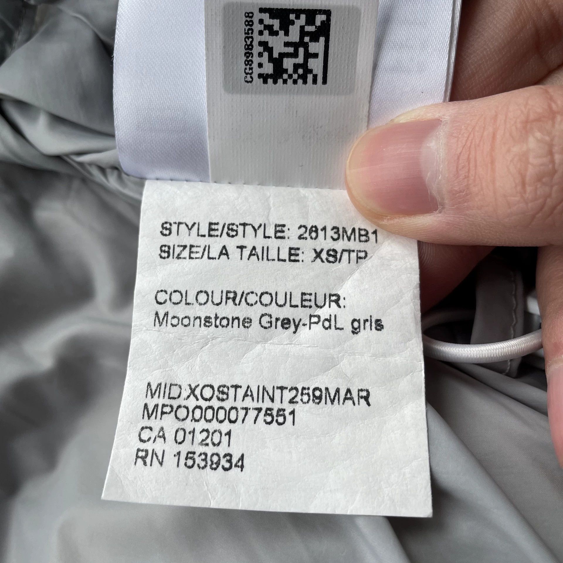 Canada Goose Canada Goose gray XS unisex short puffer stand collar WP Size US XS / EU 42 / 0 - 7 Thumbnail