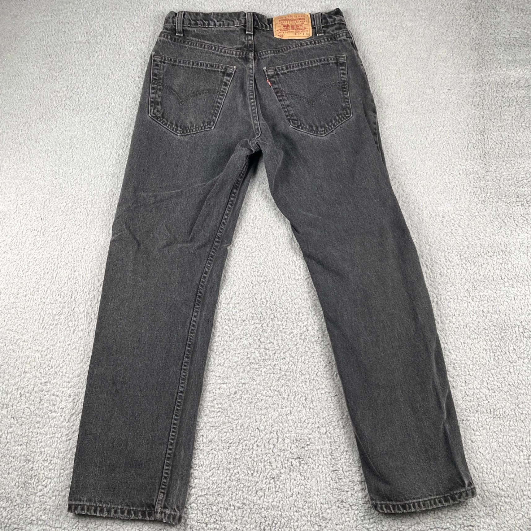 Levi's VINTAGE Levi’s 505 Denim Jeans Black 30x28 Regular 90s Grunge Canada Mens Size US 30 / EU 46 - 7 Thumbnail