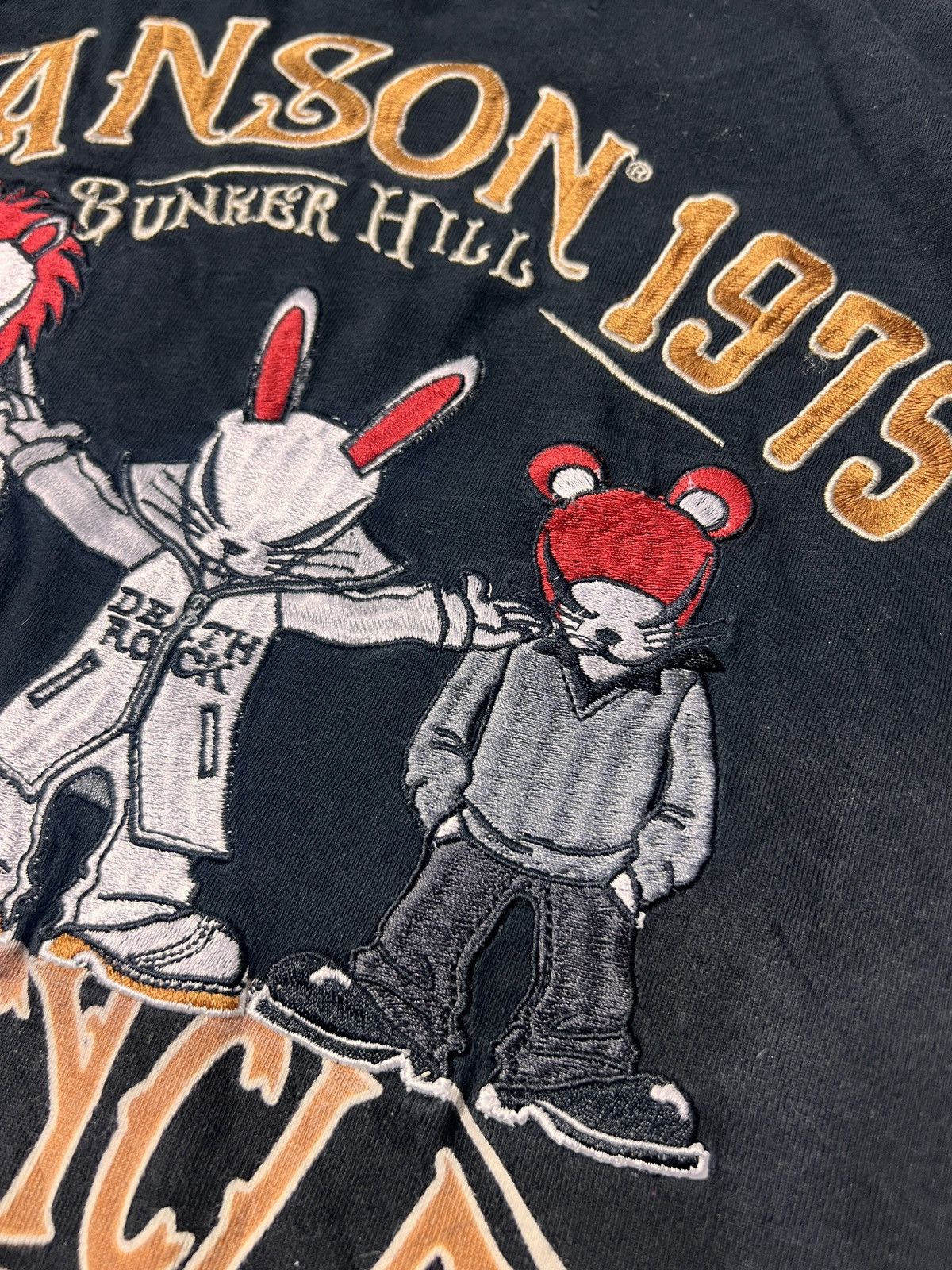 Vanson Leathers Vanson Death Rabbit Embroided Ls Tshirt Size US XL / EU 56 / 4 - 5 Thumbnail