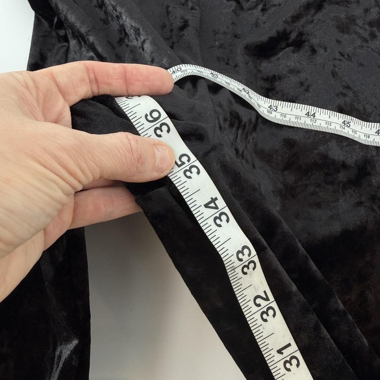 Zara New Zara Black Velvet Leggins Velour Pants Size S Size 27" / US 4 / IT 40 - 6 Thumbnail