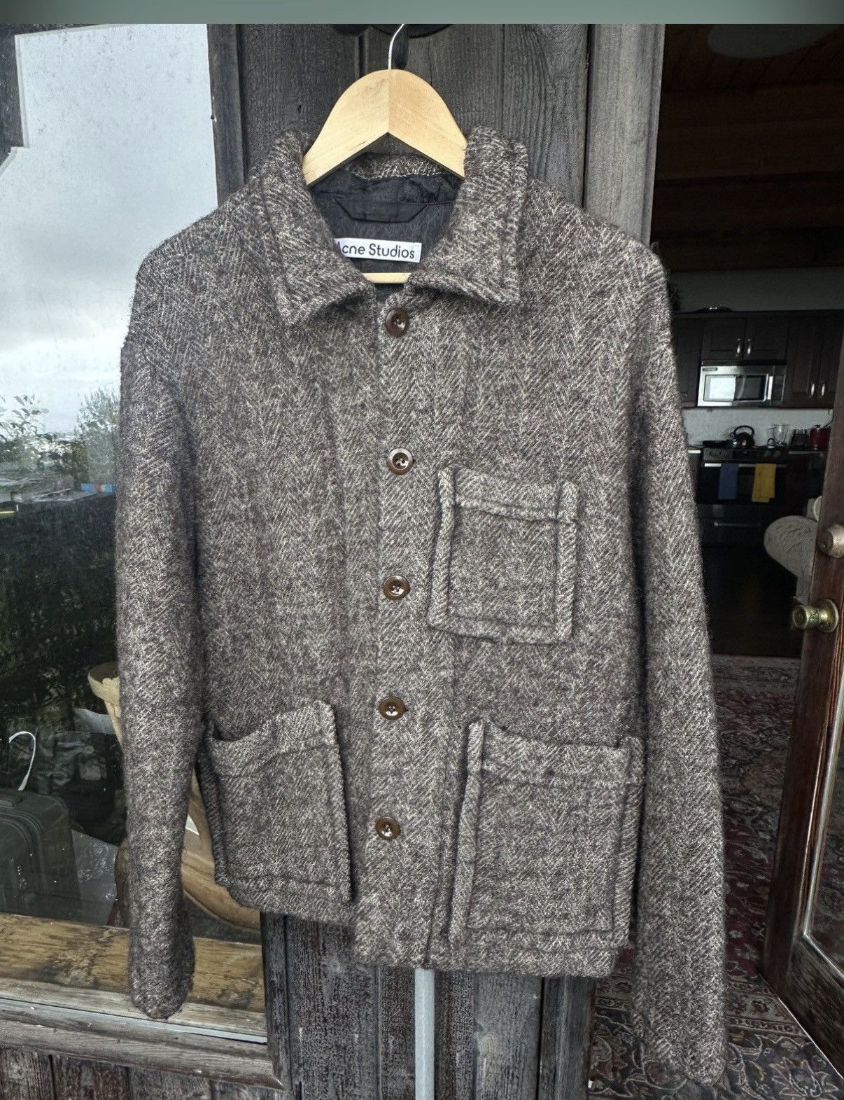 Acne Studios Wool Tweed Jacket sz 50 FW22