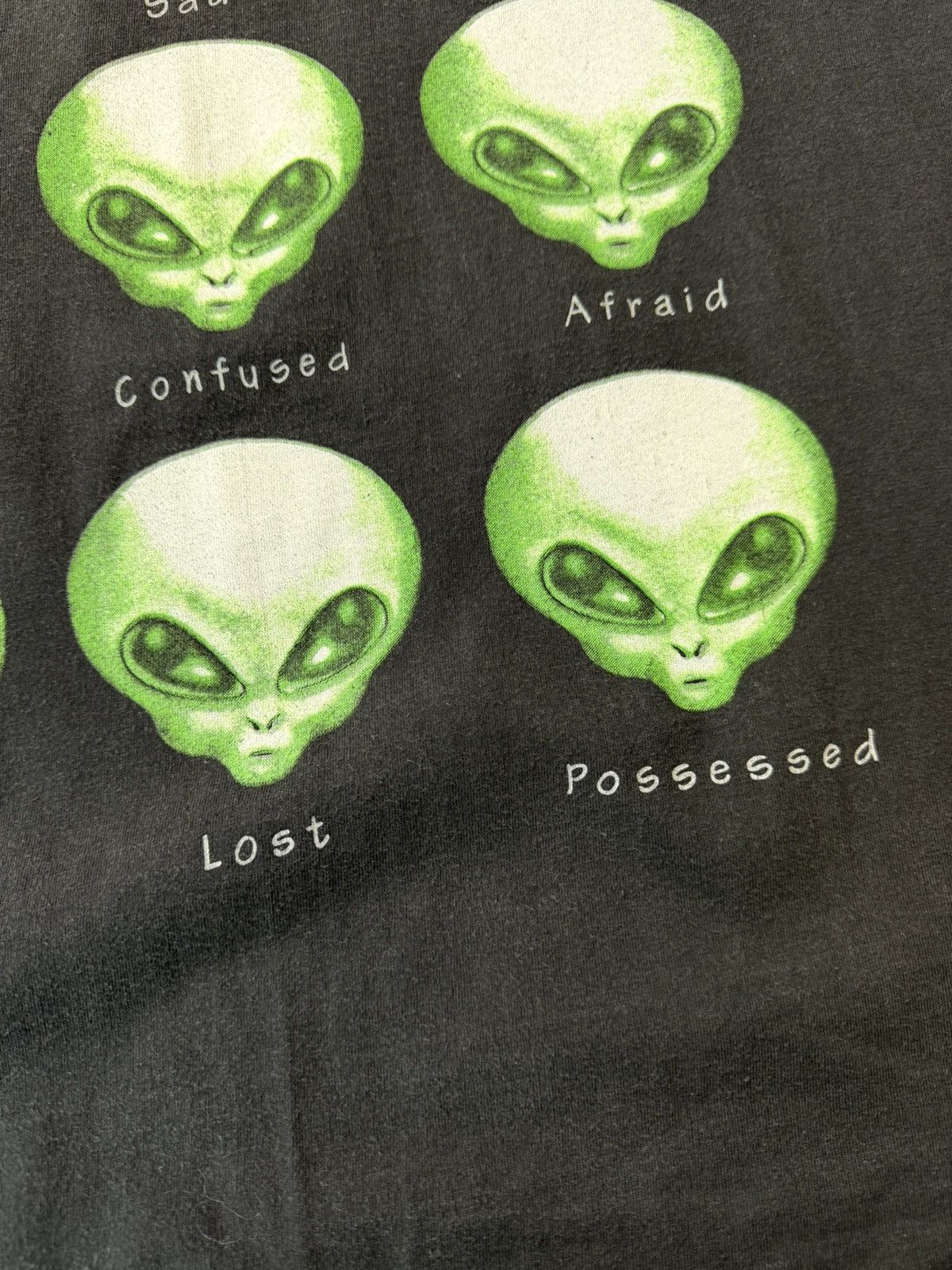 Vintage Vintage ALIEN MOODS 90s FLUORESCENT PRINT SINGLE STITCH TEE Size US L / EU 52-54 / 3 - 10 Thumbnail