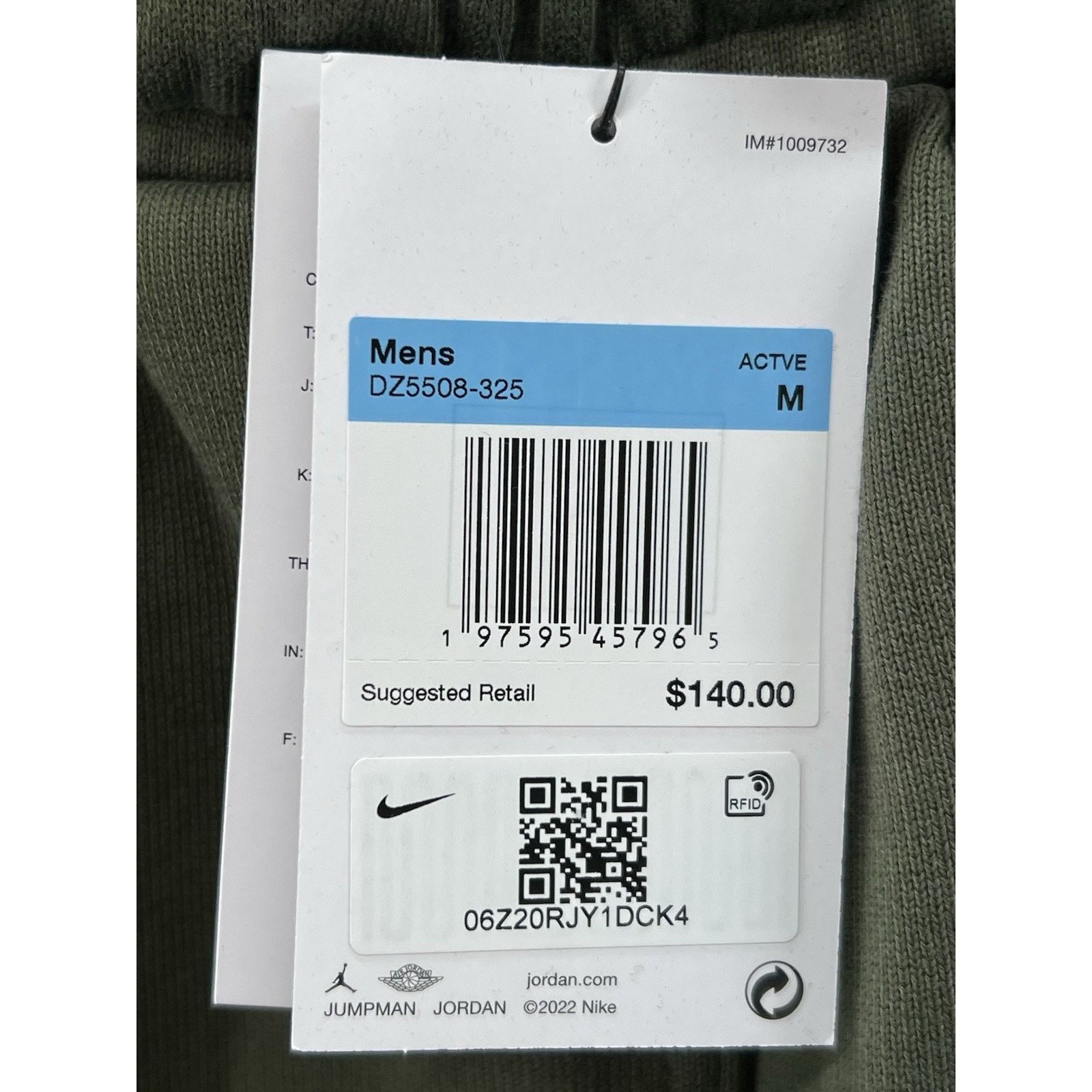 Jordan Brand Jordan Travis Scott Men's Fleece Pants Army Green DZ5508-325 Size US 34 / EU 50 - 4 Thumbnail