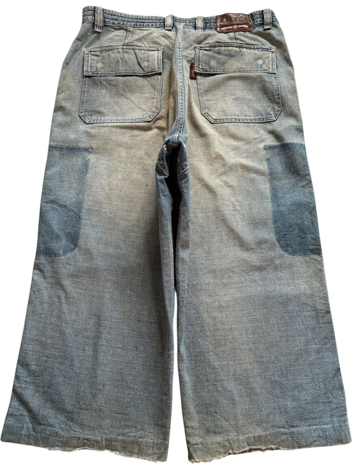 Enyce × Japanese Brand Vintage Japanese Brand Mud Wash Distress Rip Wide Leg Jean Size US 36 / EU 52 - 2 Thumbnail