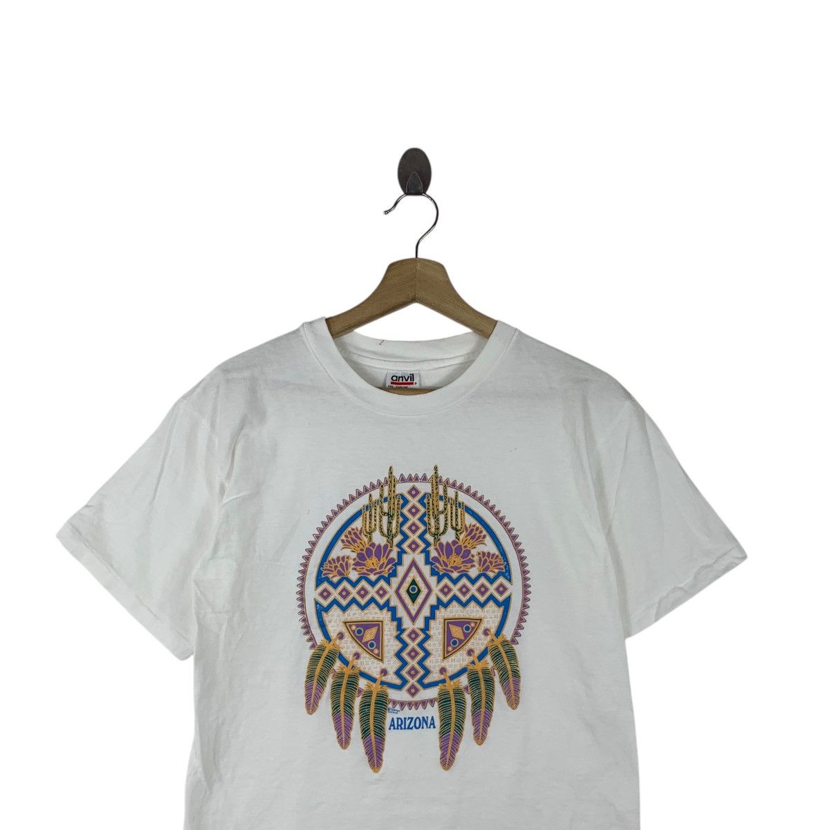 Arizona Jean Co. Vintage NAVAJO AZTEC ARIZONA Native Logo Tee Shirt Top Size M / US 6-8 / IT 42-44 - 2 Thumbnail