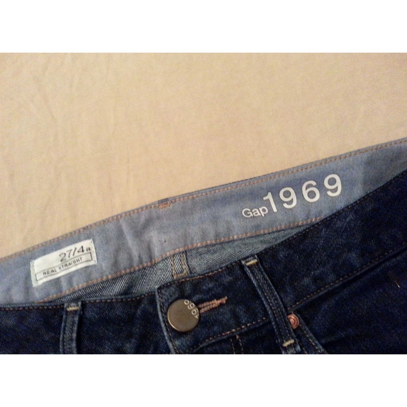 Gap Womens Gap Jeans Straight Denim 4 32x28 Pants Blue Size 27" / US 4 / IT 40 - 4 Thumbnail