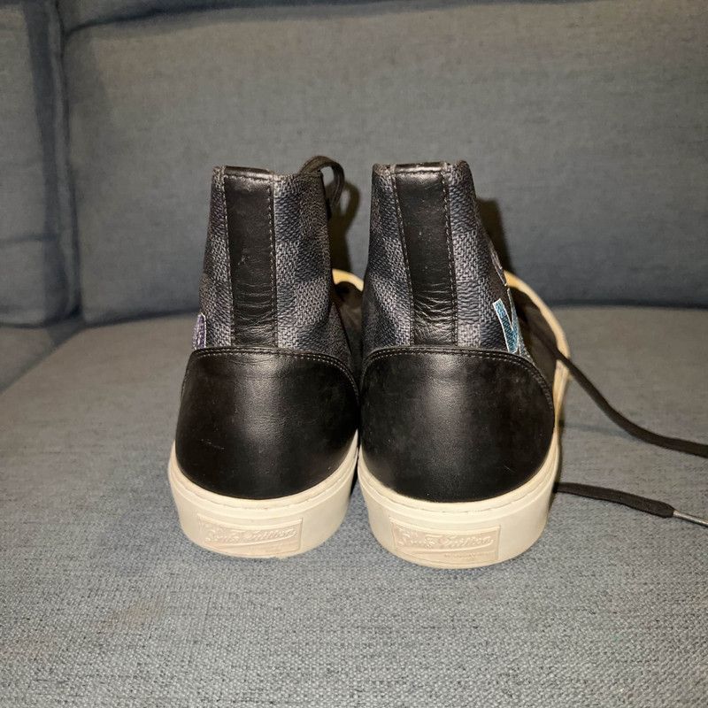 Louis Vuitton Louis Vuitton Tattoo Damier Graphite High Top Sneakers - Size US 8 / EU 41 - 3 Thumbnail