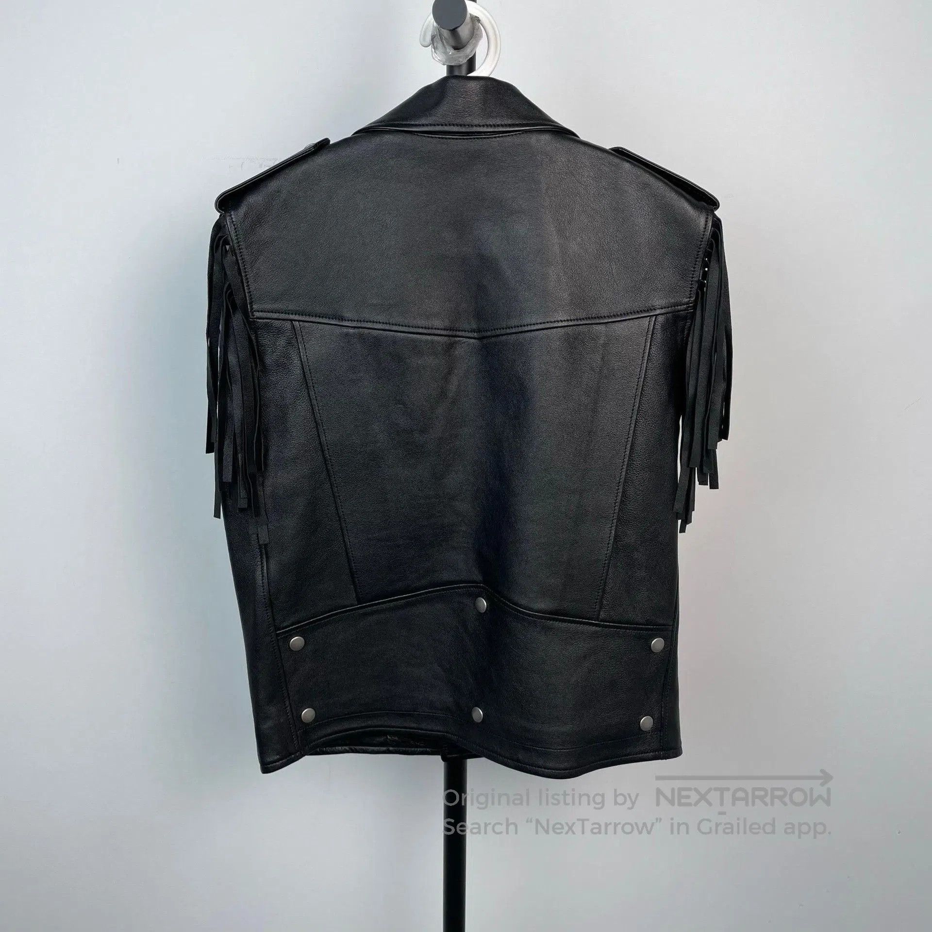 Saint Laurent Paris Saint Laurent Black Leather Fringe Vest. Size S / US 4 / IT 40 - 2 Thumbnail