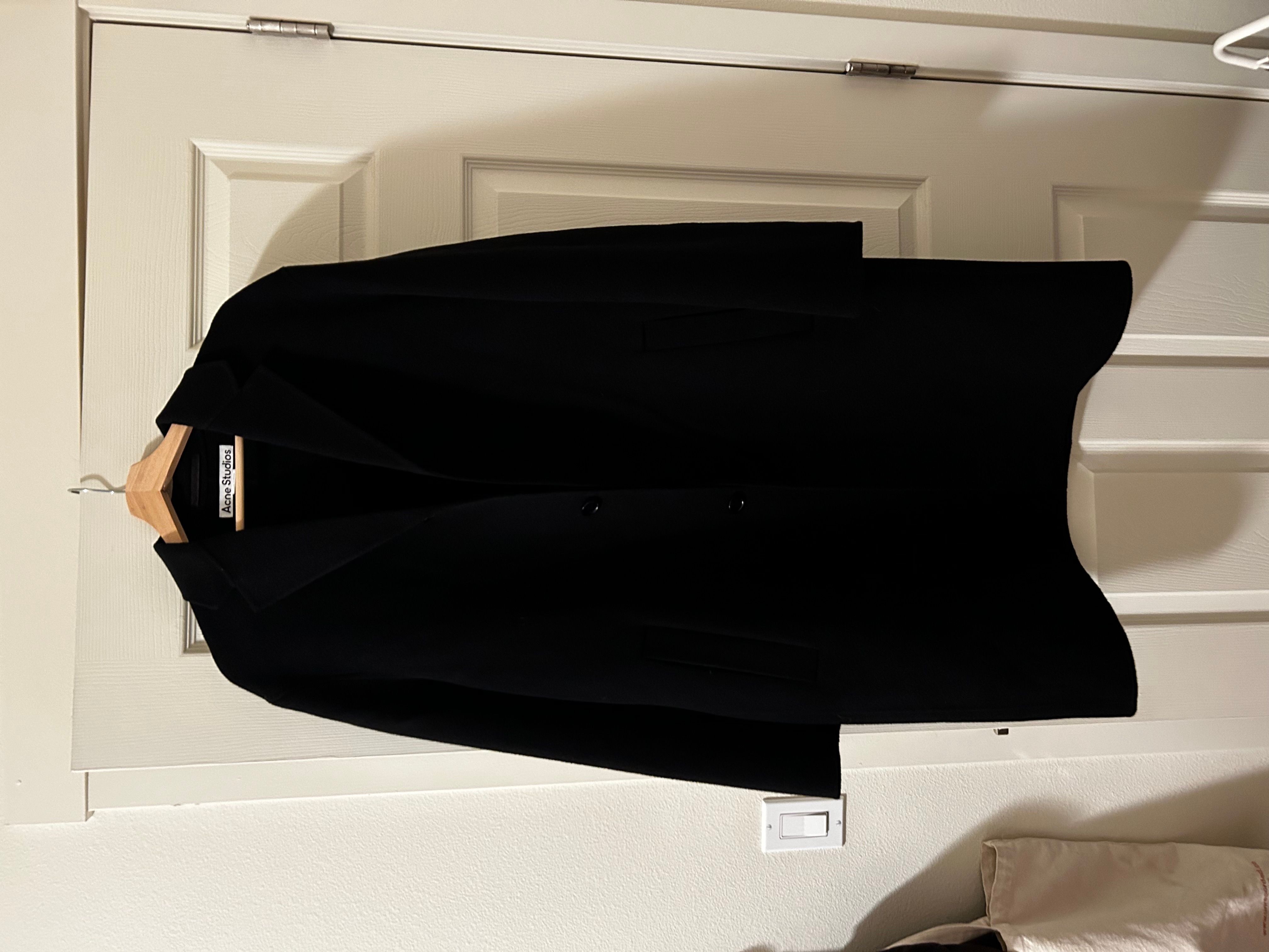 Pre-owned Acne Studios Double Face Wool Topcoat In Black