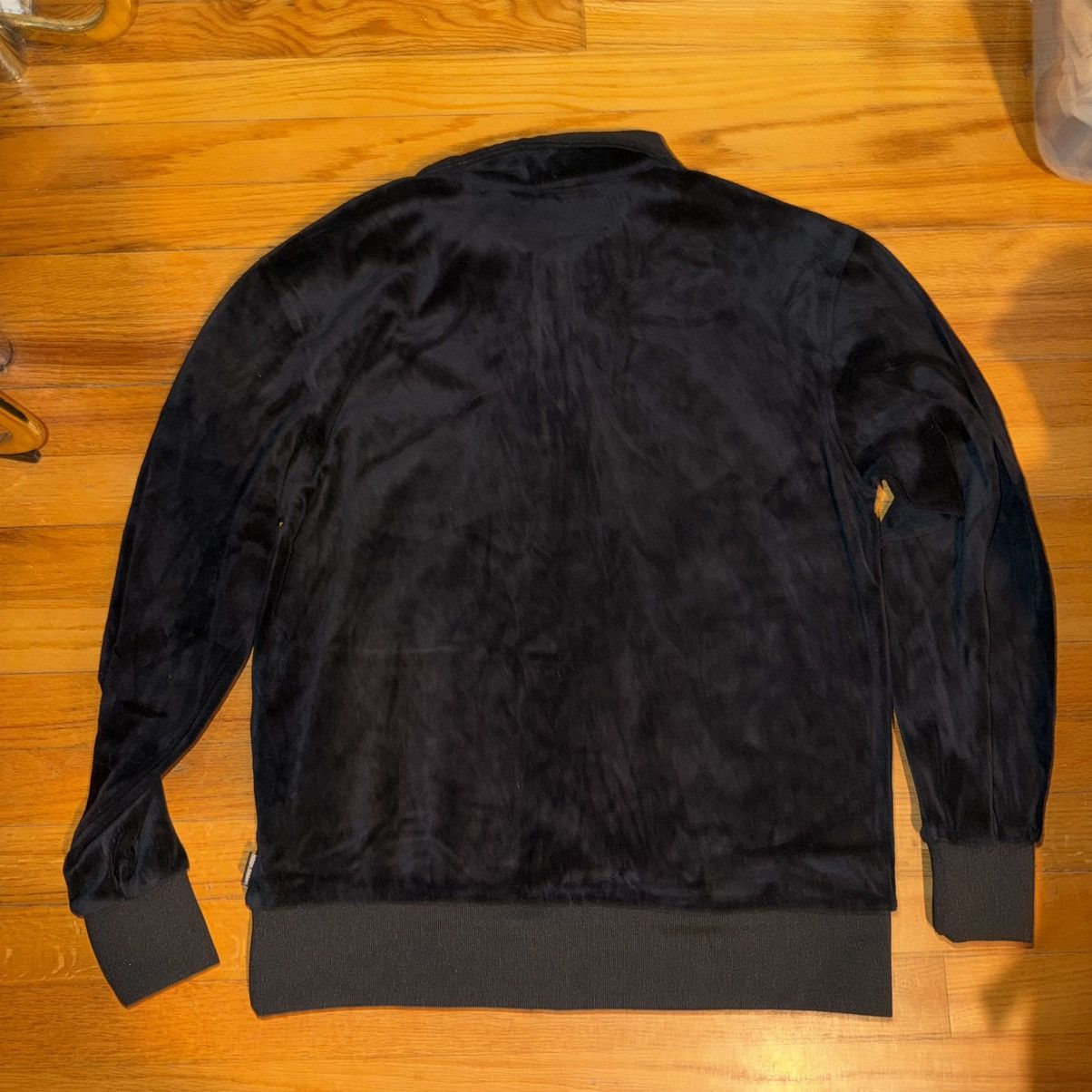 Noon Goons Noon Goons Velour Long Sleeve Polo Shirt Black Size US M / EU 48-50 / 2 - 4 Thumbnail