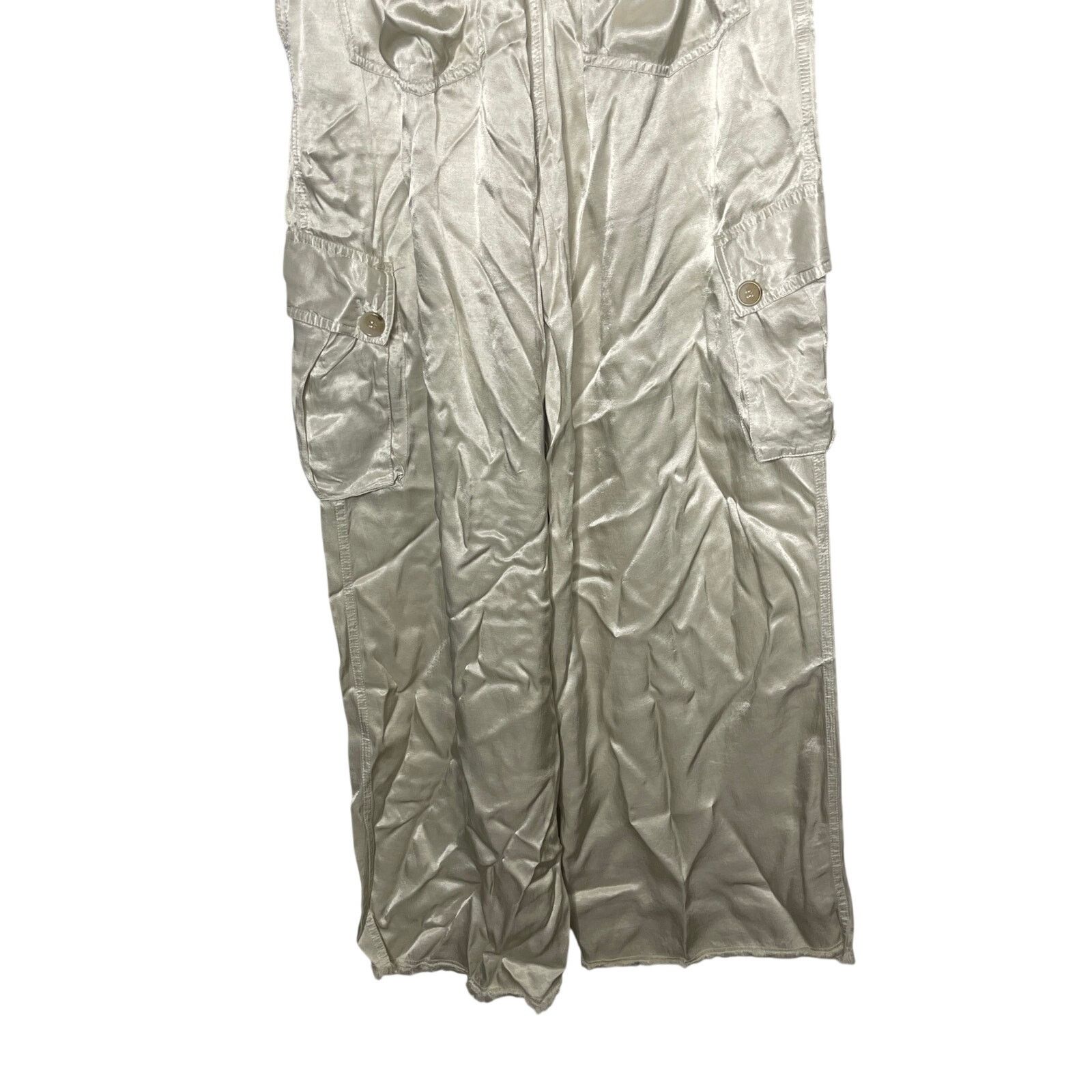 Other New Pharaoh Mason Cargo Pant in Vintage Satin in Oyster 1 S Size 26" / US 2 / IT 38 - 10 Thumbnail