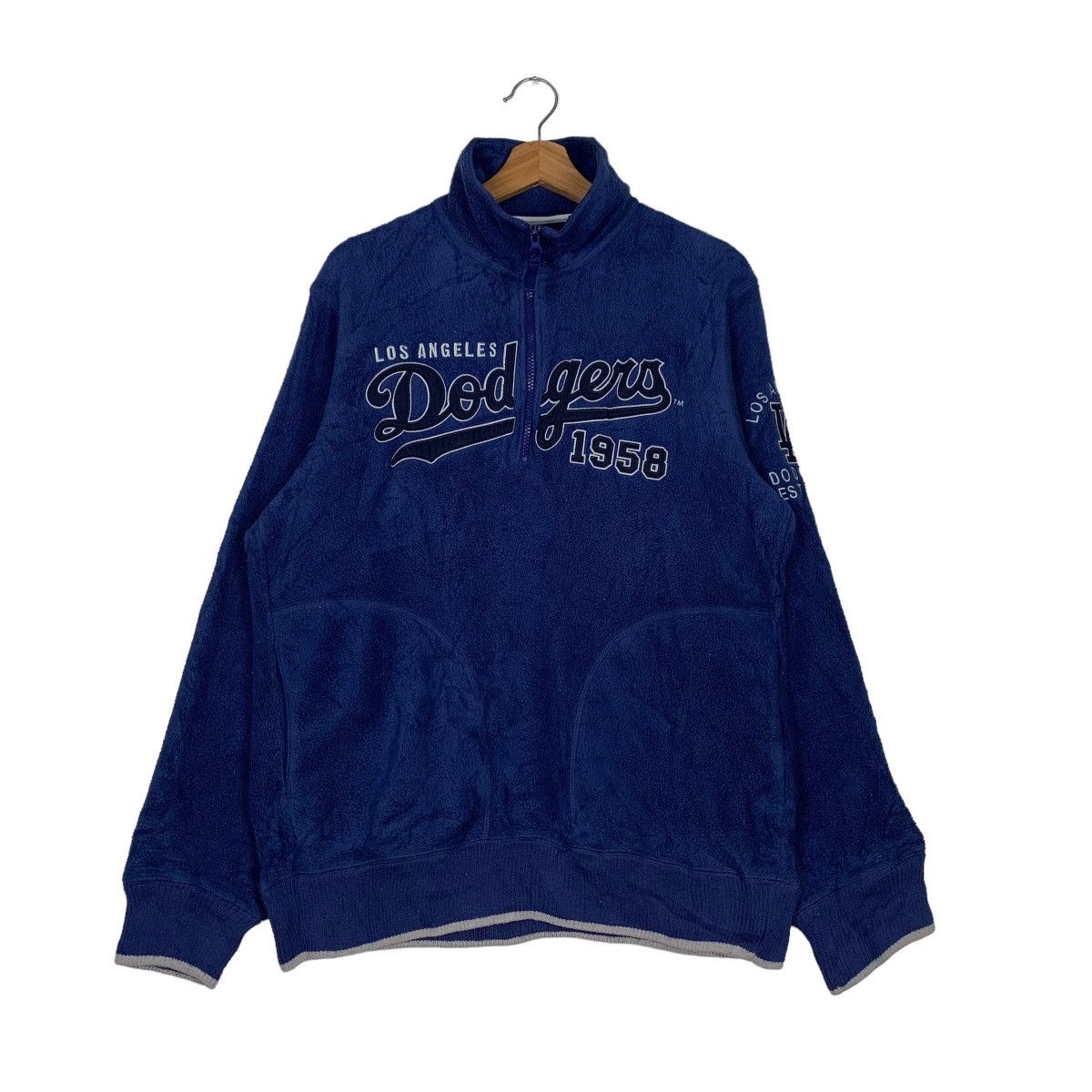 MLB MLB Los Angeles Dodgers Big Logo Half Zip Fleece #0077-C5 Size US M / EU 48-50 / 2 - 1 Thumbnail