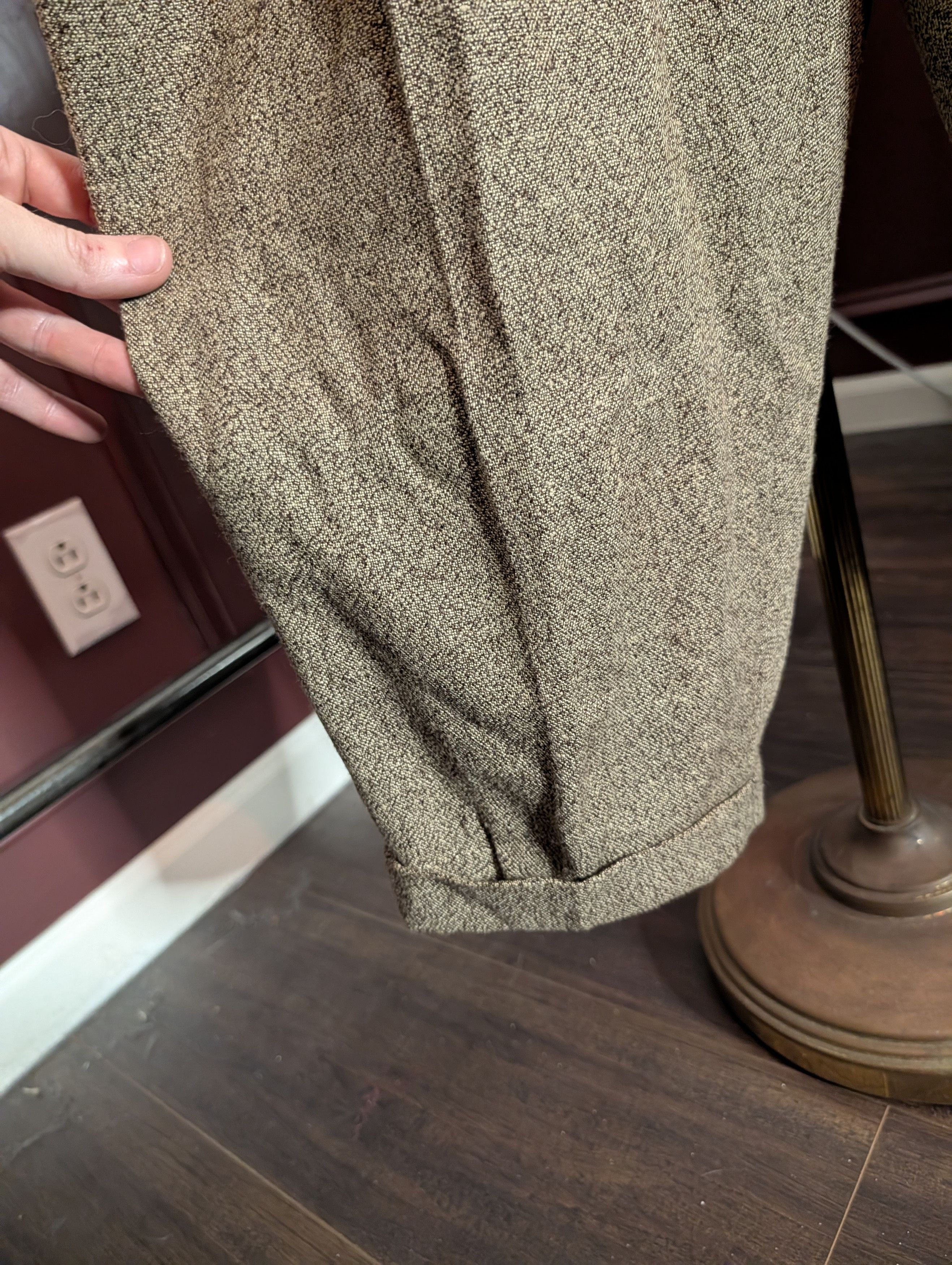 Topo Designs TOPIO PER UOMO vtg SILK Knit Beige Wide Leg MiUSA Pants Size US 38 / EU 54 - 3 Thumbnail