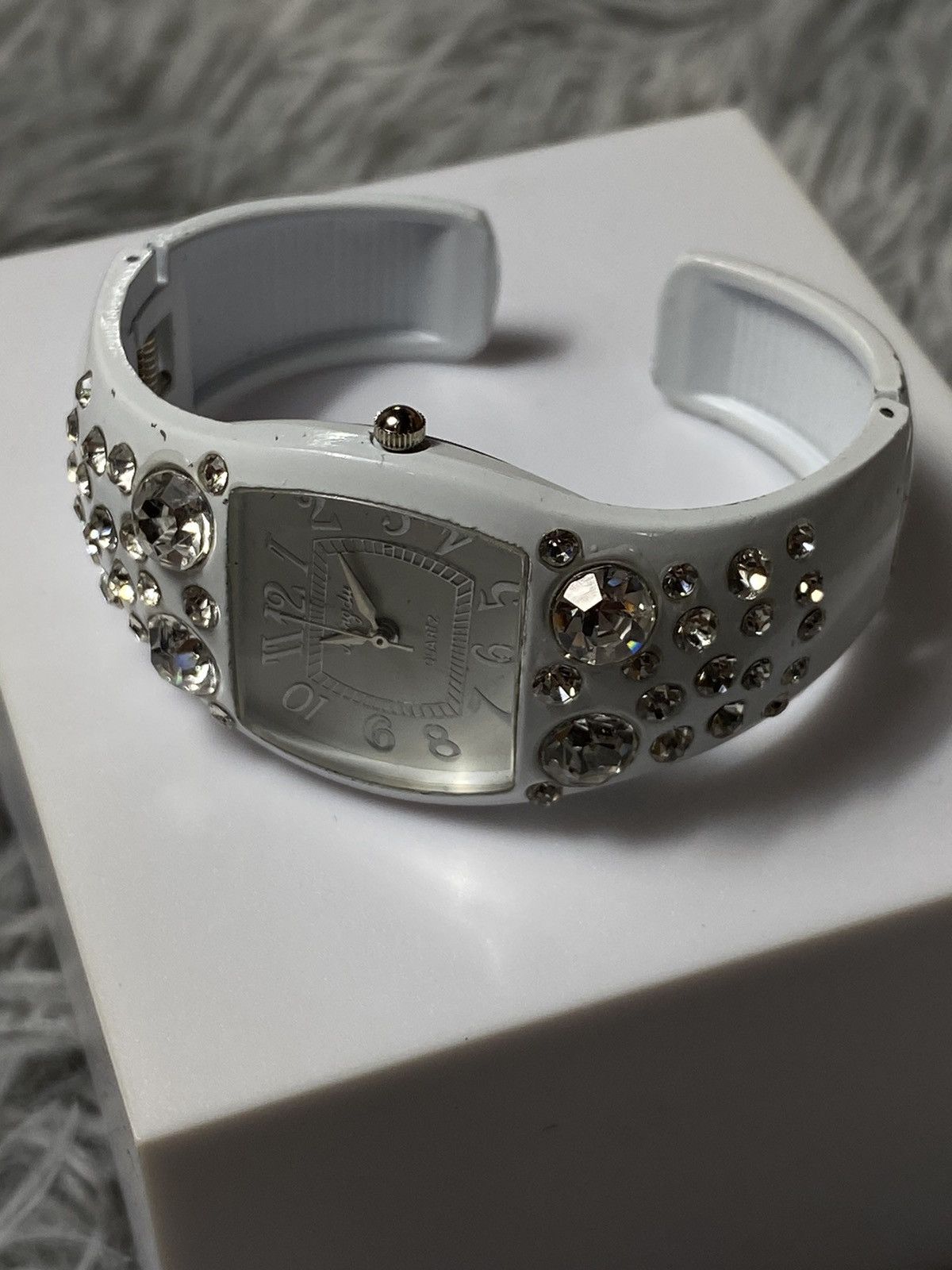 Other White Rhinestone Watch - Glamorous Statement Piece Size ONE SIZE - 1 Thumbnail