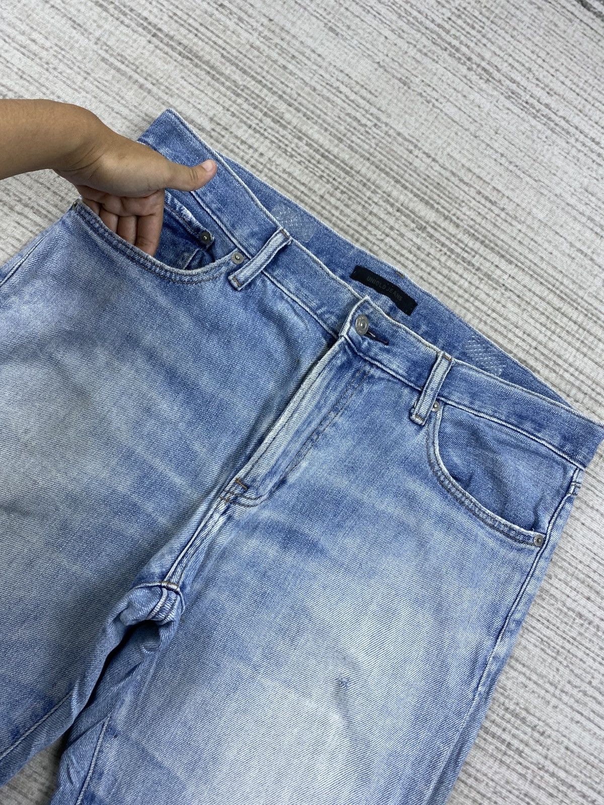 Japanese Brand × Uniqlo × Vintage Vintage Uniqlo Wash Blue Denim Pants Size US 36 / EU 52 - 10 Thumbnail