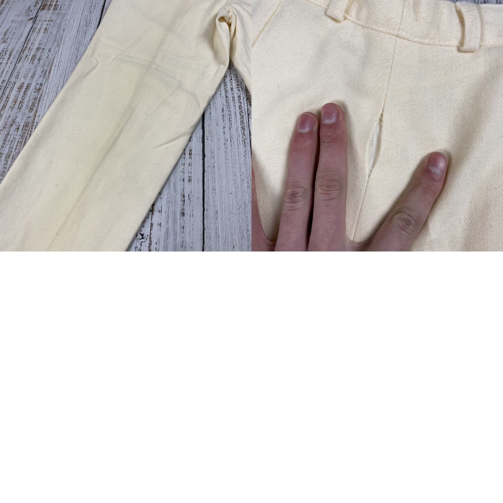 Vintage VINTAGE Crazy Horse High Waisted Mom Jeans Pants Size 5/6 Ivory Wool 80s Womens Size 27" / US 4 / IT 40 - 8 Thumbnail