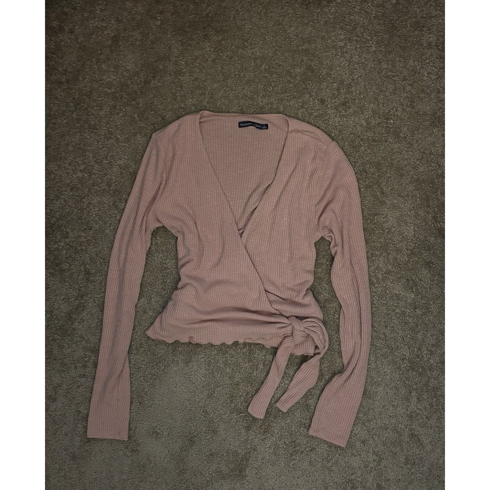 Abercrombie & Fitch Abercrombie & Fitch Ballet Wrap Pink Top Large Y2K Coquette Size L / US 10 / IT 46 - 3 Thumbnail