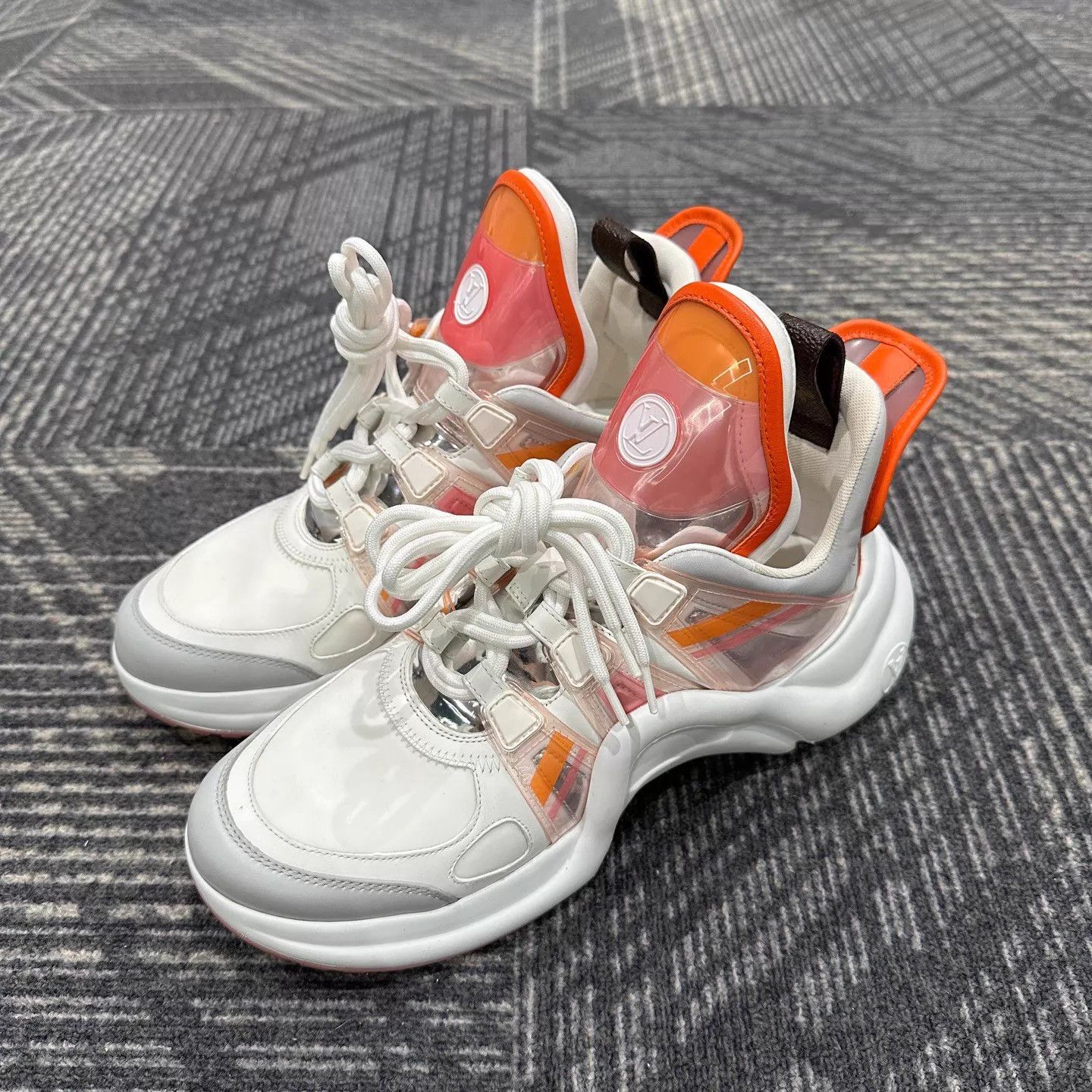Louis Vuitton Louis Vuitton Archlight White Orange Dad Sneaker 39.5 Size US 9 / IT 39 - 1 Thumbnail