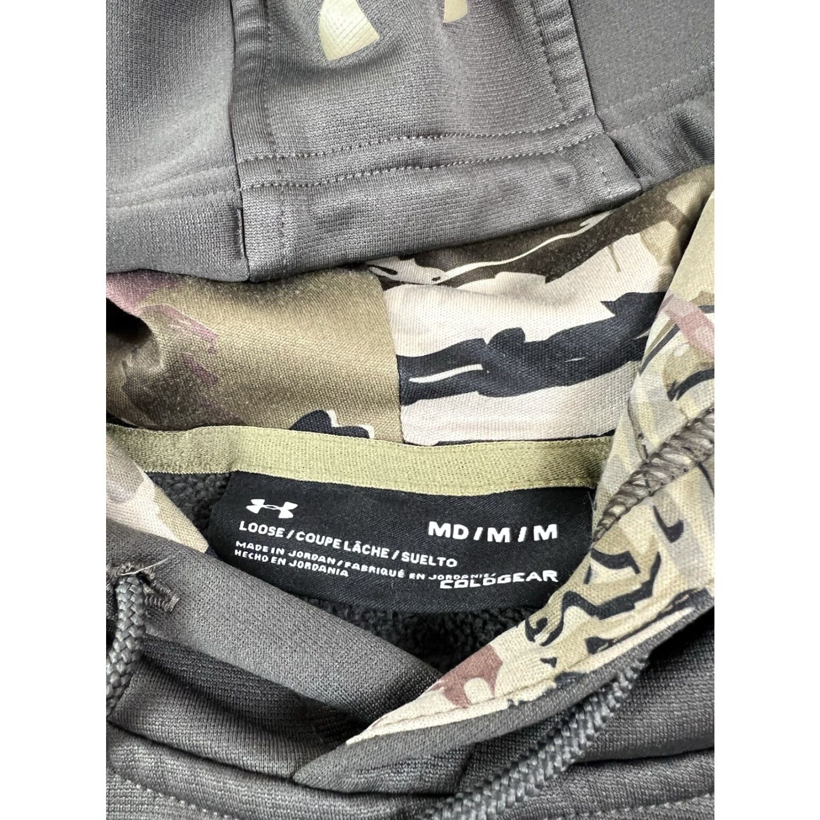 Under Armour Under Armour Storm Hoodie Mens M Brown Camo Hunting Fleece Pullover Hooded Pockets Rain HeatGear Sweatshirt Graphic Print Size US M / EU 48-50 / 2 - 5 Thumbnail