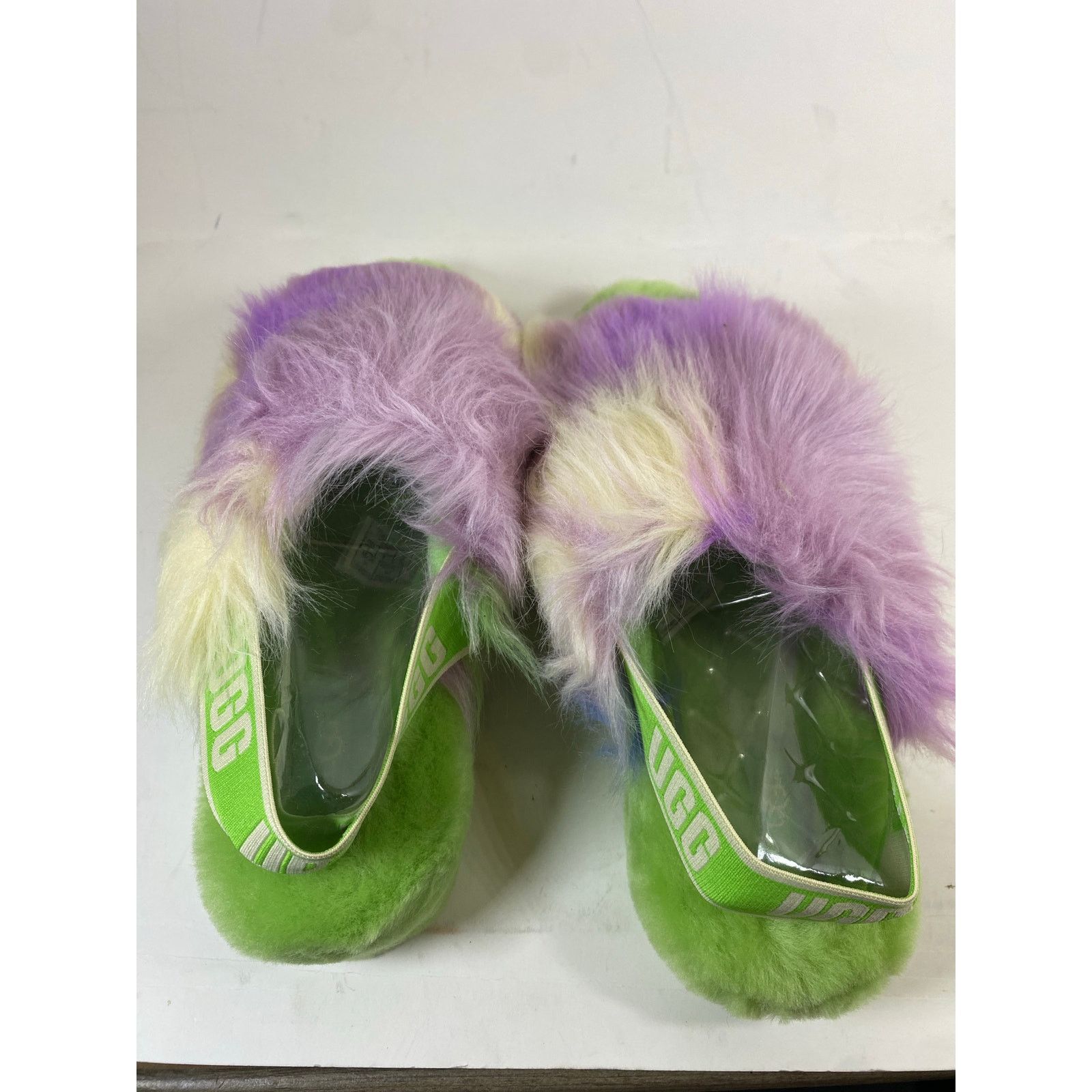 Ugg UGG Fluff Yeah Slides 9W Green NWT Size US 9 / IT 39 - 1 Thumbnail