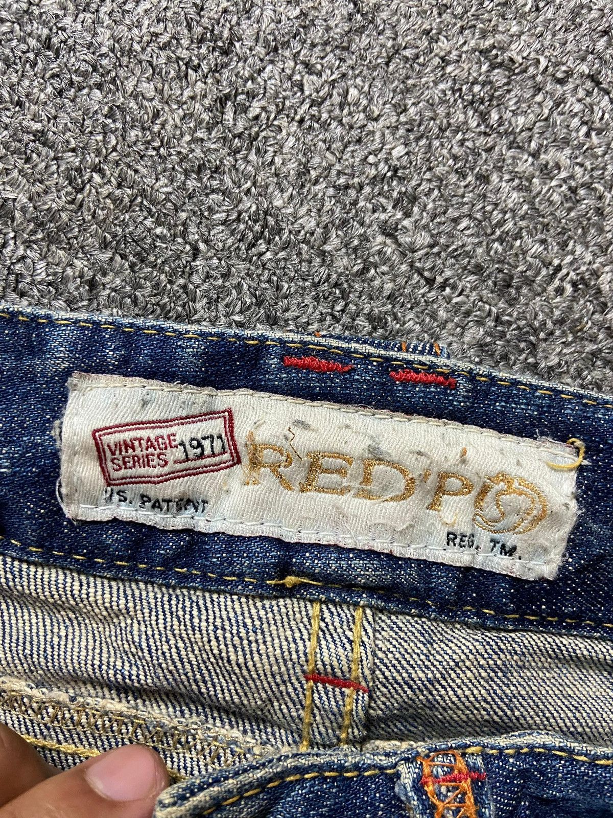 Japanese Brand × Vintage Vintage 1971 Red Pepper Distressed Denim Jeans (119) Size 27" / US 4 / IT 40 - 8 Thumbnail