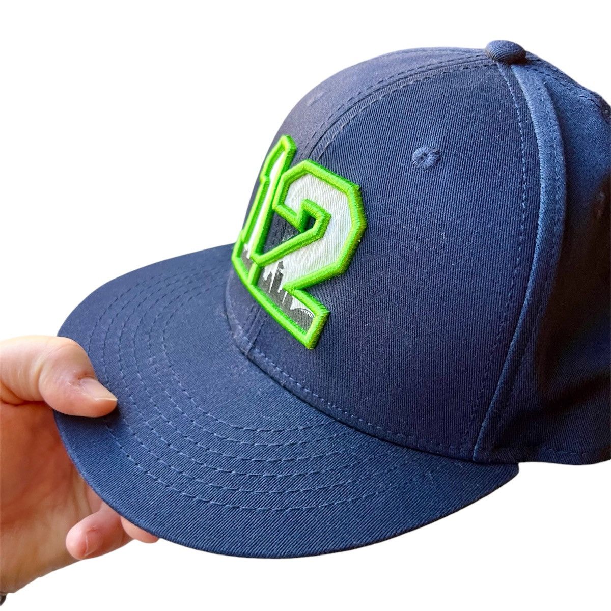Other Seattle Seahawks 12th Man Hat Fitted Flat Bill Skyline Size ONE SIZE - 2 Thumbnail