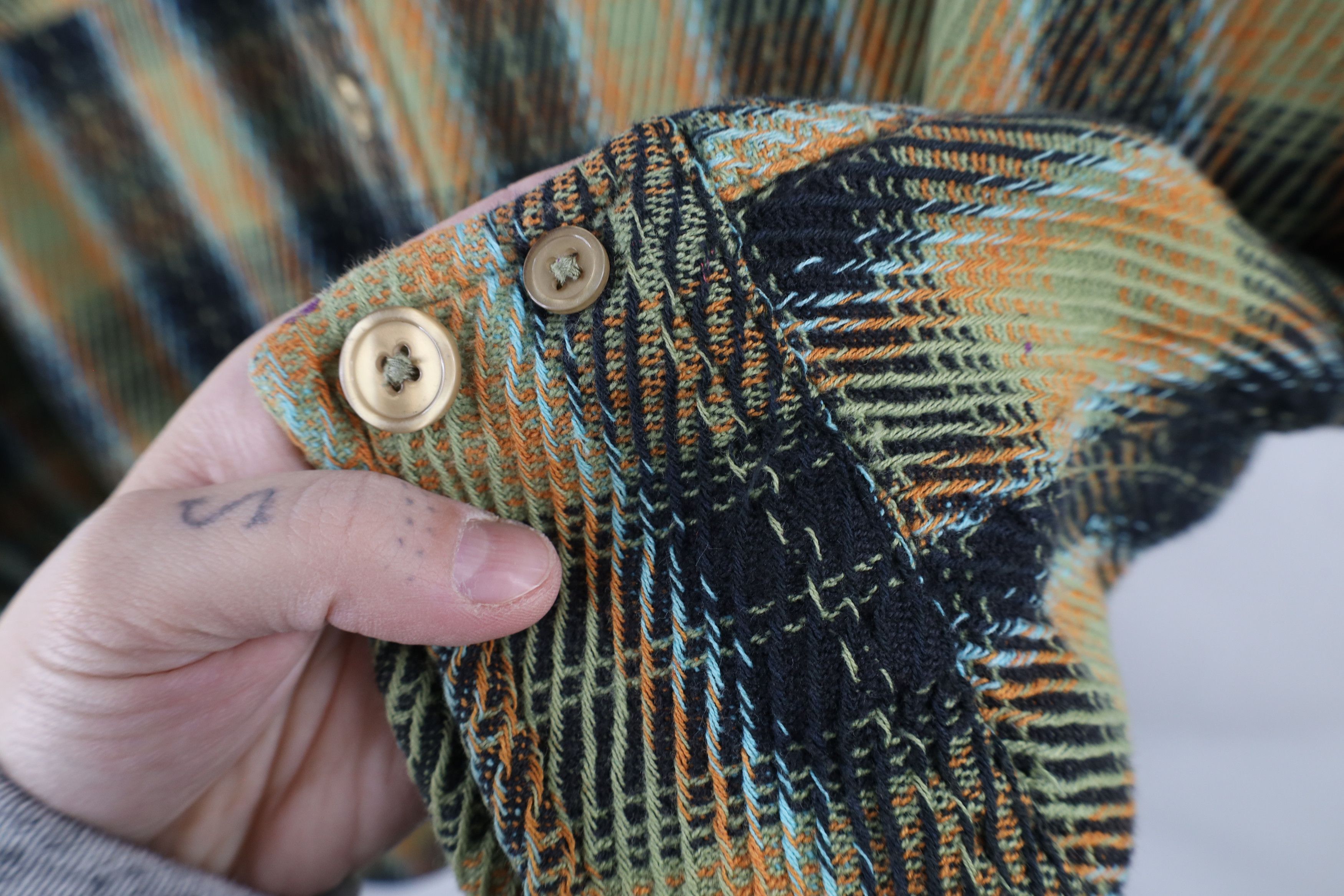 Vintage Vintage 90s Streetwear Heavy Ribbed Flannel Button Shirt Size US L / EU 52-54 / 3 - 10 Thumbnail
