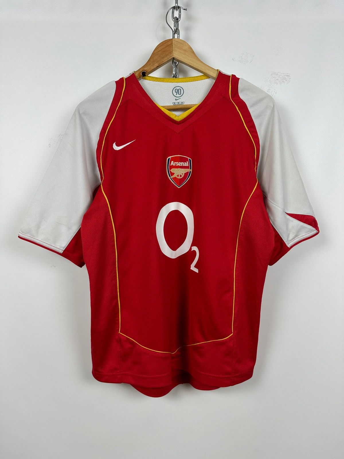 Nike 2004/05 Nike Arsenal FC Vintage Home Soccer Jersey Size US L / EU 52-54 / 3 - 1 Thumbnail