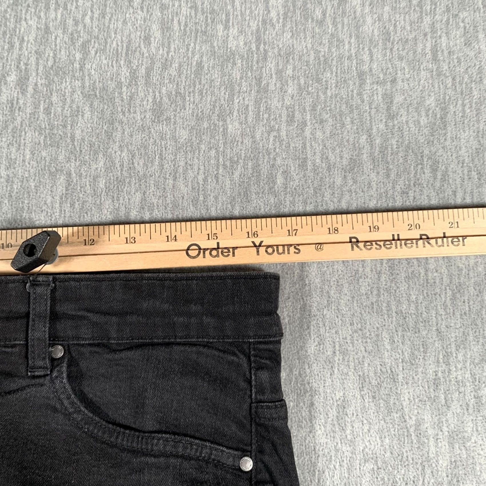 Ted Baker Ted Baker Jeans Mens 32R Black Denim Slim Straight Leg Tapered Regular Inseam 28in 5-Pocket Zip Fly Jeans Mens Black Size US 32 / EU 48 - 5 Thumbnail