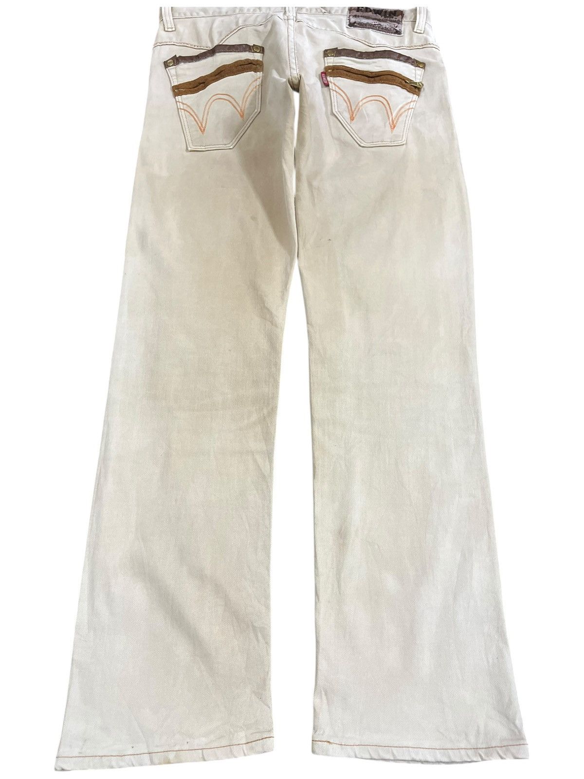 Edwin × Japanese Brand Vintage Edwin Tan Exclusive Vintage Distressed Denim Size US 35 - 4 Thumbnail