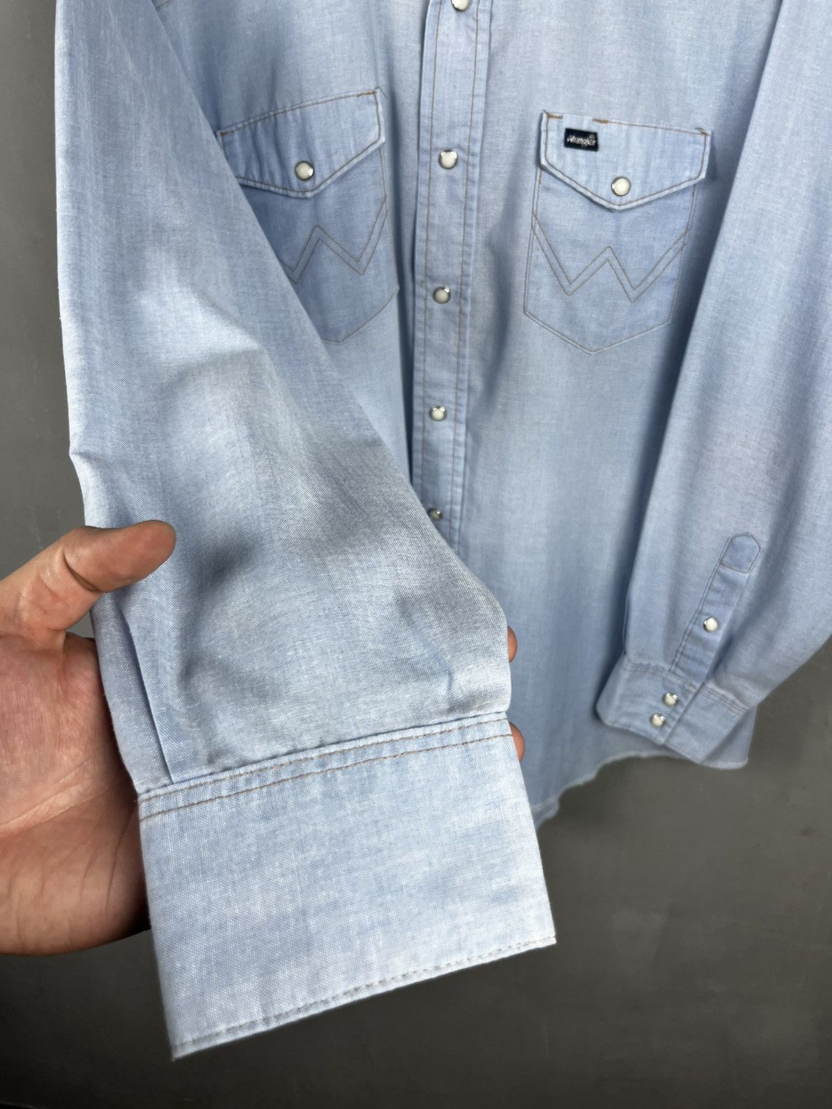 Vintage × Wrangler Wrangler shirt USA vintage Size US L / EU 52-54 / 3 - 9 Thumbnail