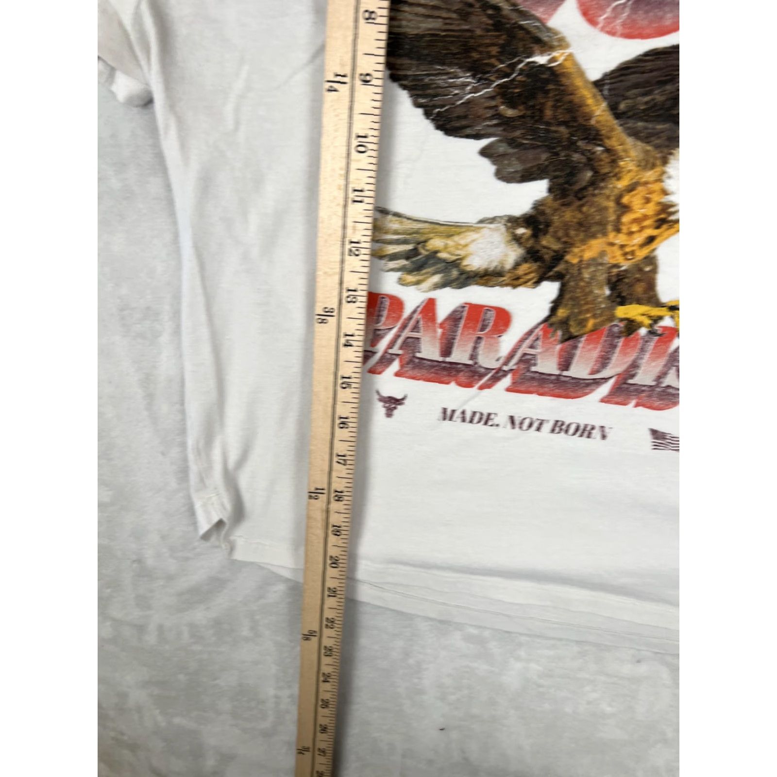 Under Armour Under Armour Shirt Womens XS White Iron Paradise Project Rock Raglan Short Sleeve Crew Neck Athletic T-Shirt Size XS / US 0-2 / IT 36-38 - 6 Thumbnail