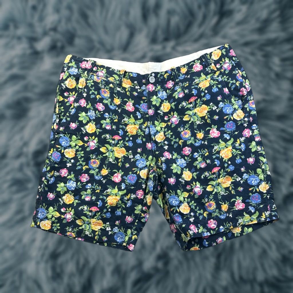 Polo Ralph Lauren Polo Ralph Lauren Shorts Mens 35 Blue Floral All Over Print Linen Blend Size US S / EU 44-46 / 1 - 1 Thumbnail