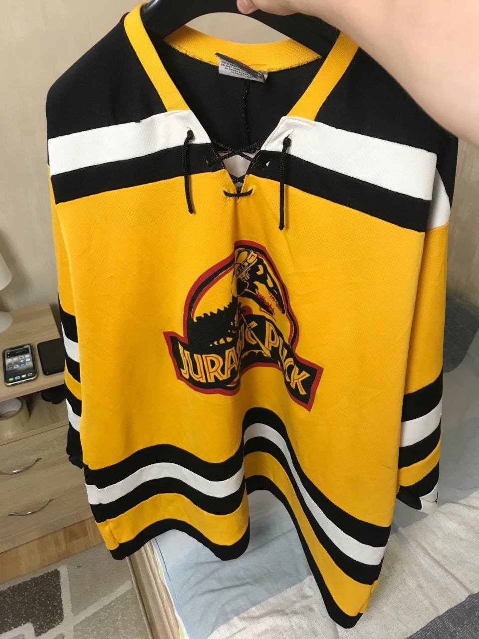 NHL 🔥 Jurassic Puck NHL Vintage Jersey Shirt Rugby Hockey USA Size US XL / EU 56 / 4 - 7 Thumbnail