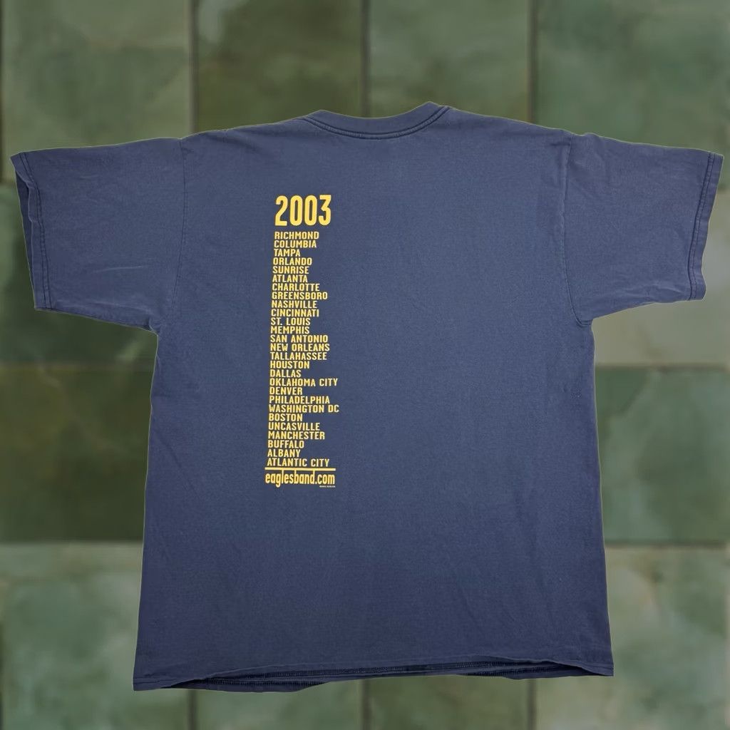 Gildan VINTAGE Eagle Band T Shirt 2003 Tour Music Rock Band Farewell Tour Adult XL Blue Mens Size US XL / EU 56 / 4 - 1 Thumbnail
