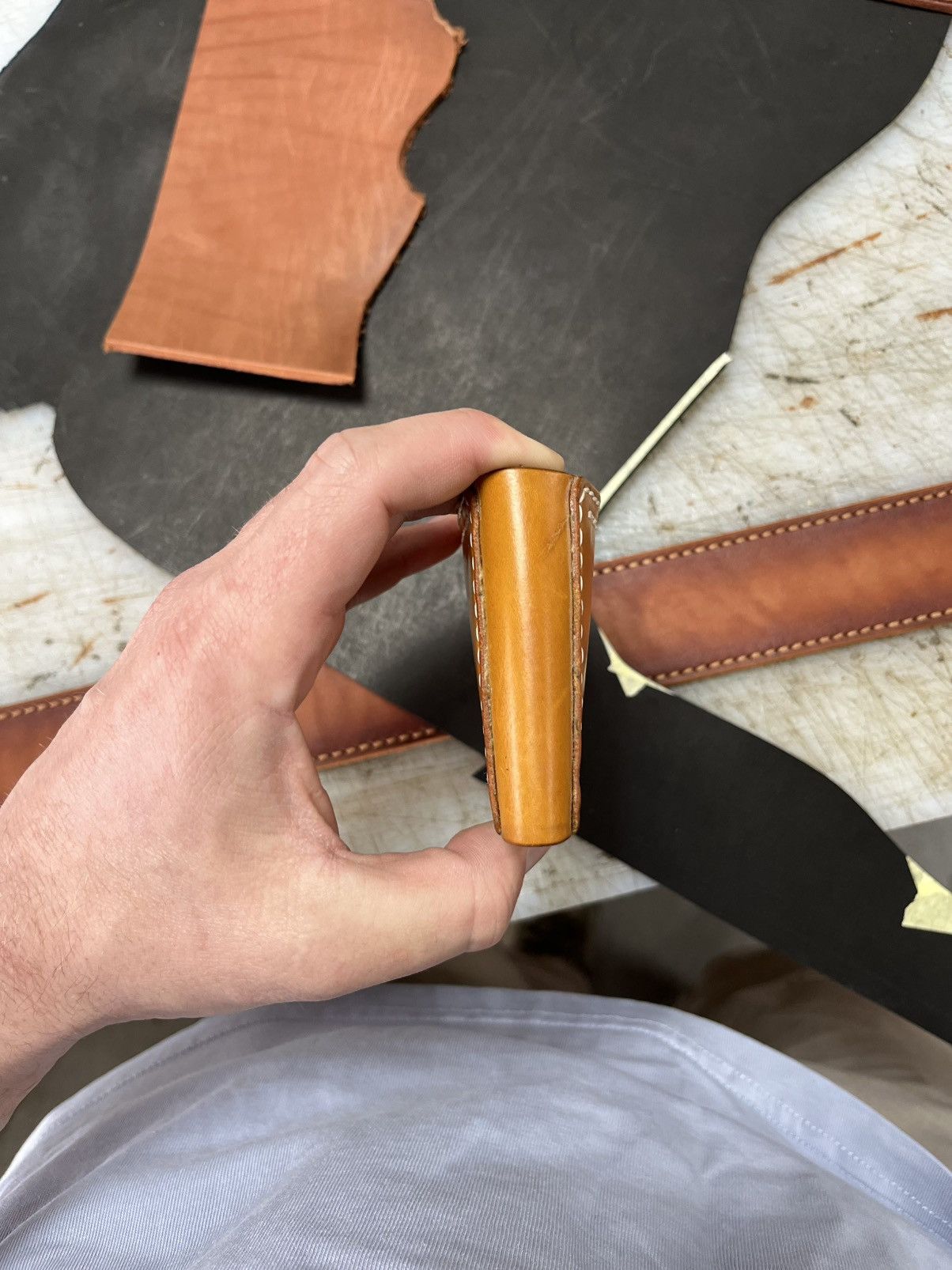 Other Handmade Leather Wallet Card Holder Brown Slim Bifold Craft Size ONE SIZE - 5 Thumbnail