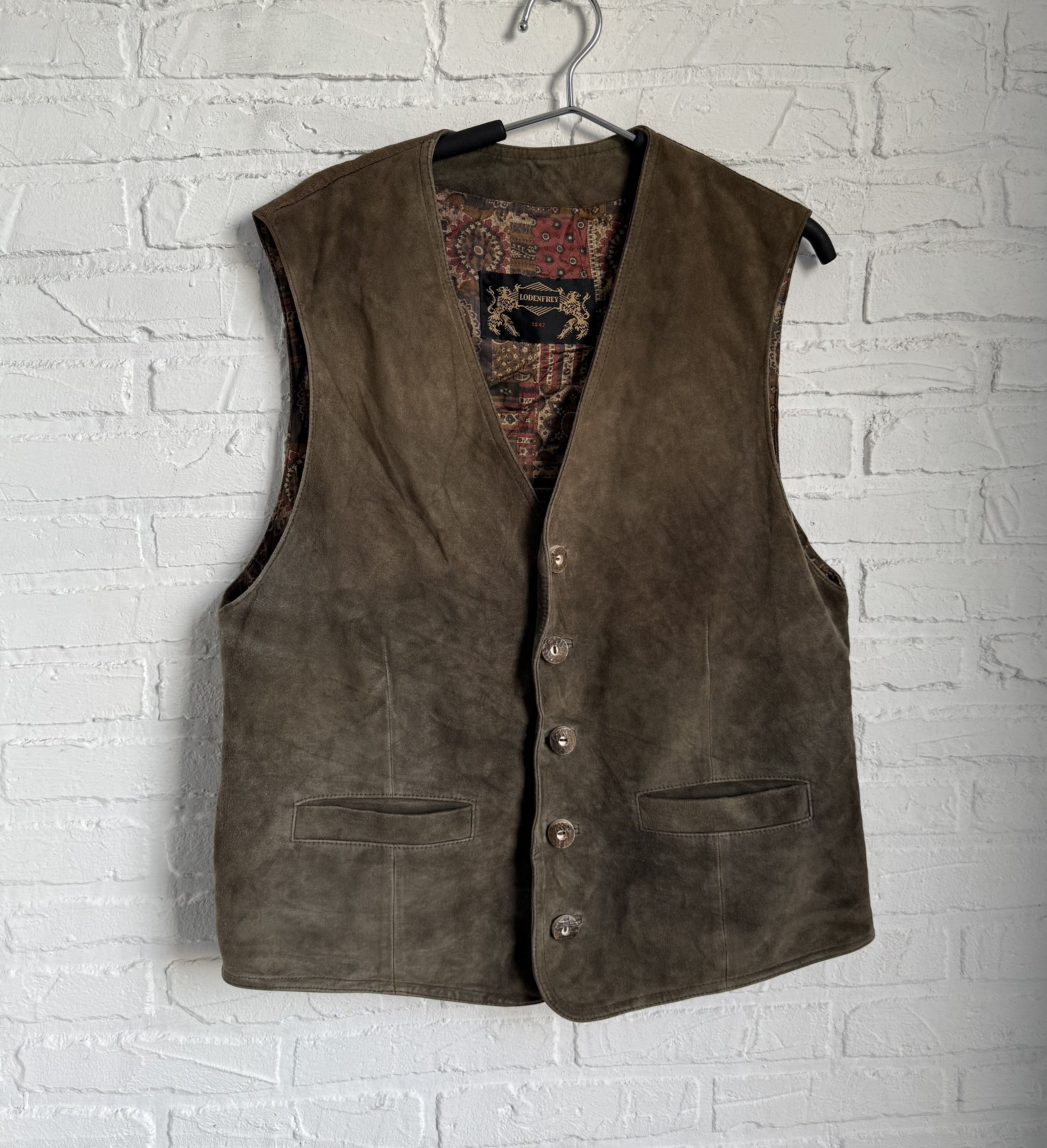 Other Lodenfrey munchen traditional leather linen vest Size US L / EU 52-54 / 3 - 1 Thumbnail